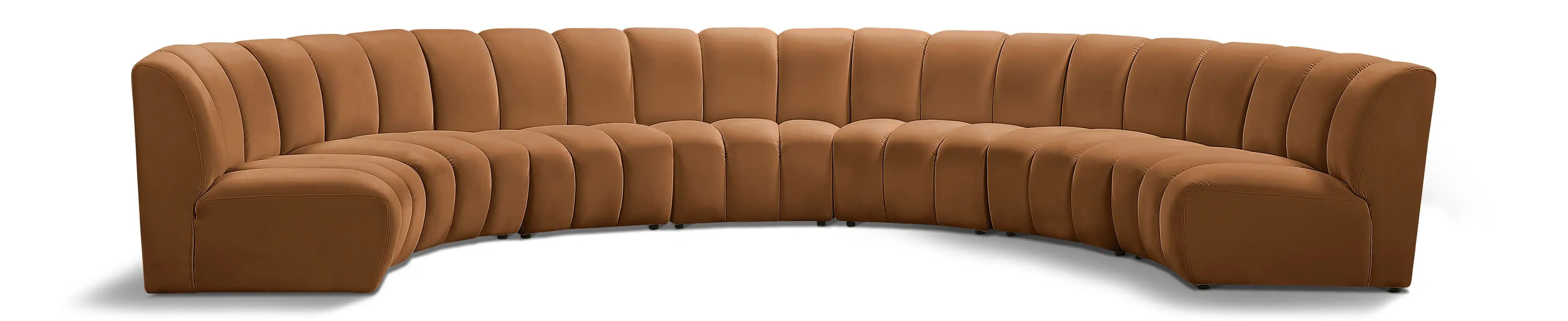 Infinity - 7 Piece Modular Sectional - Saddle - Best Buy Furniture
