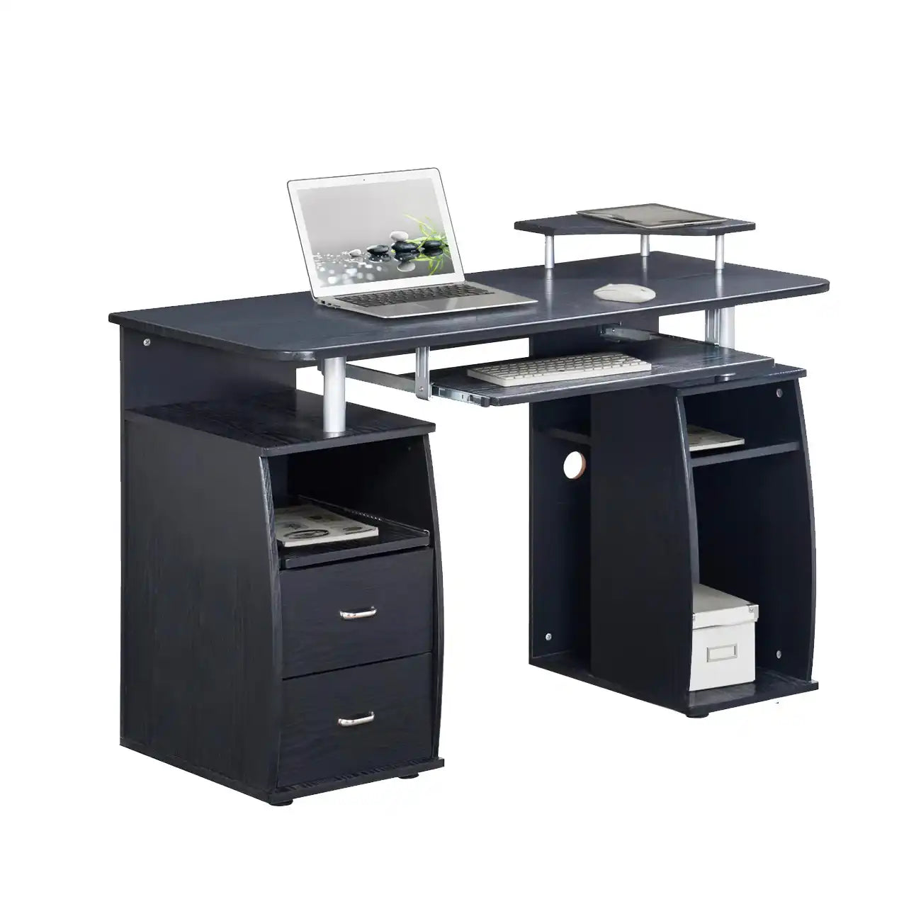Techni Mobili Complete Computer Workstation Desk With Storage, Espresso - Best Buy Furniture