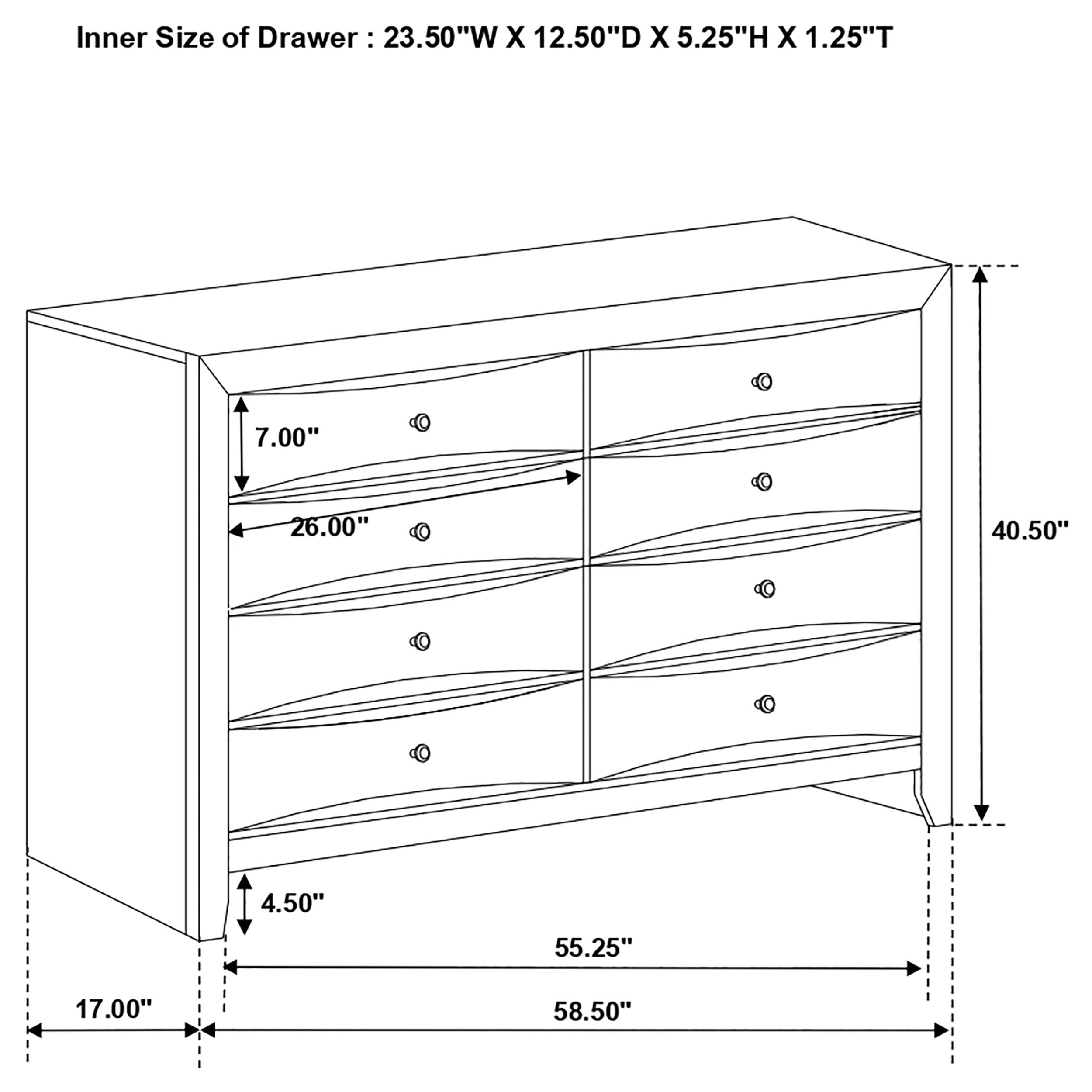 Briana 8-drawer Dresser Black-CoasterEssence