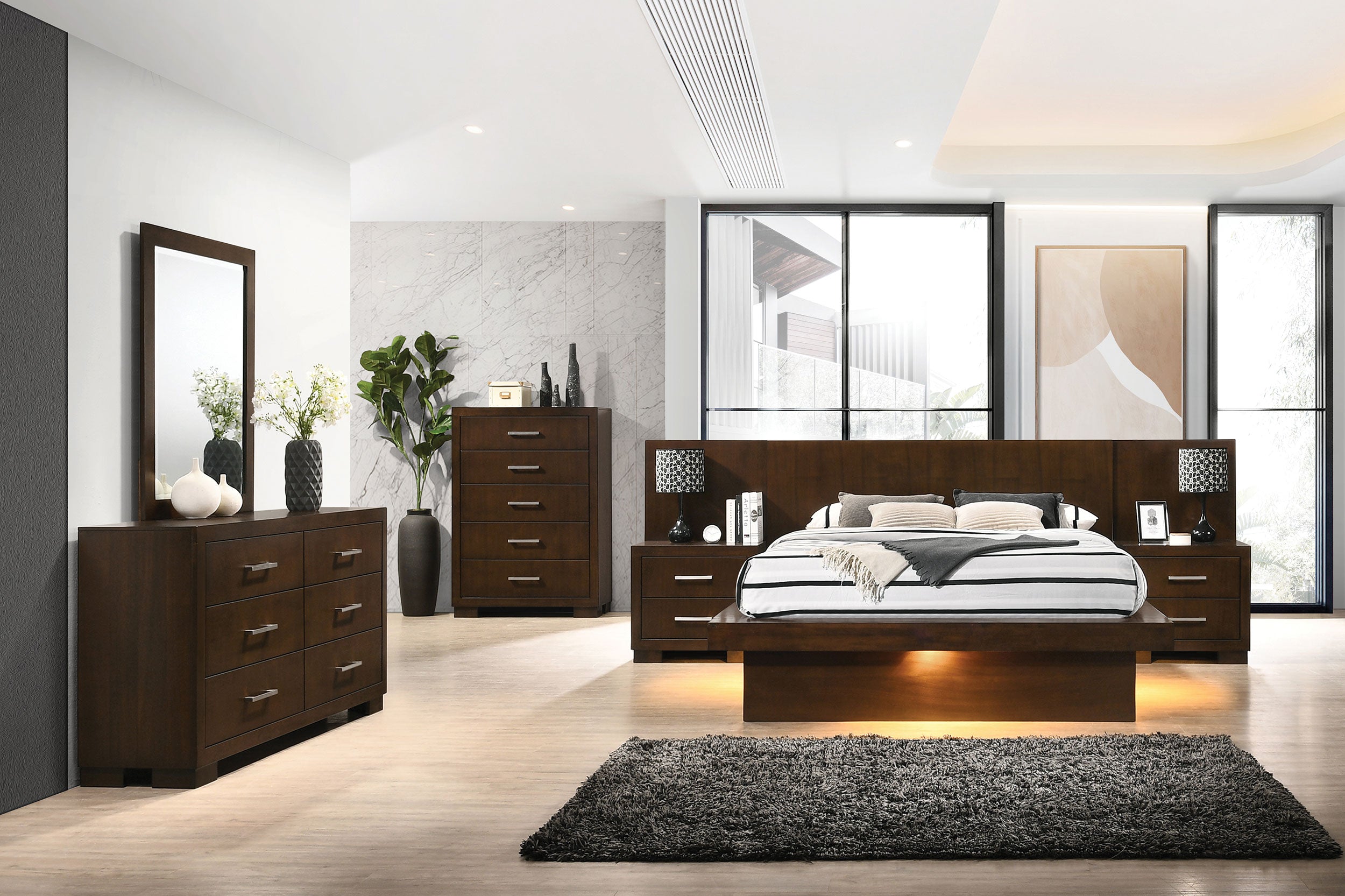 Jessica Dresser Mirror Cappuccino-CoasterEssence