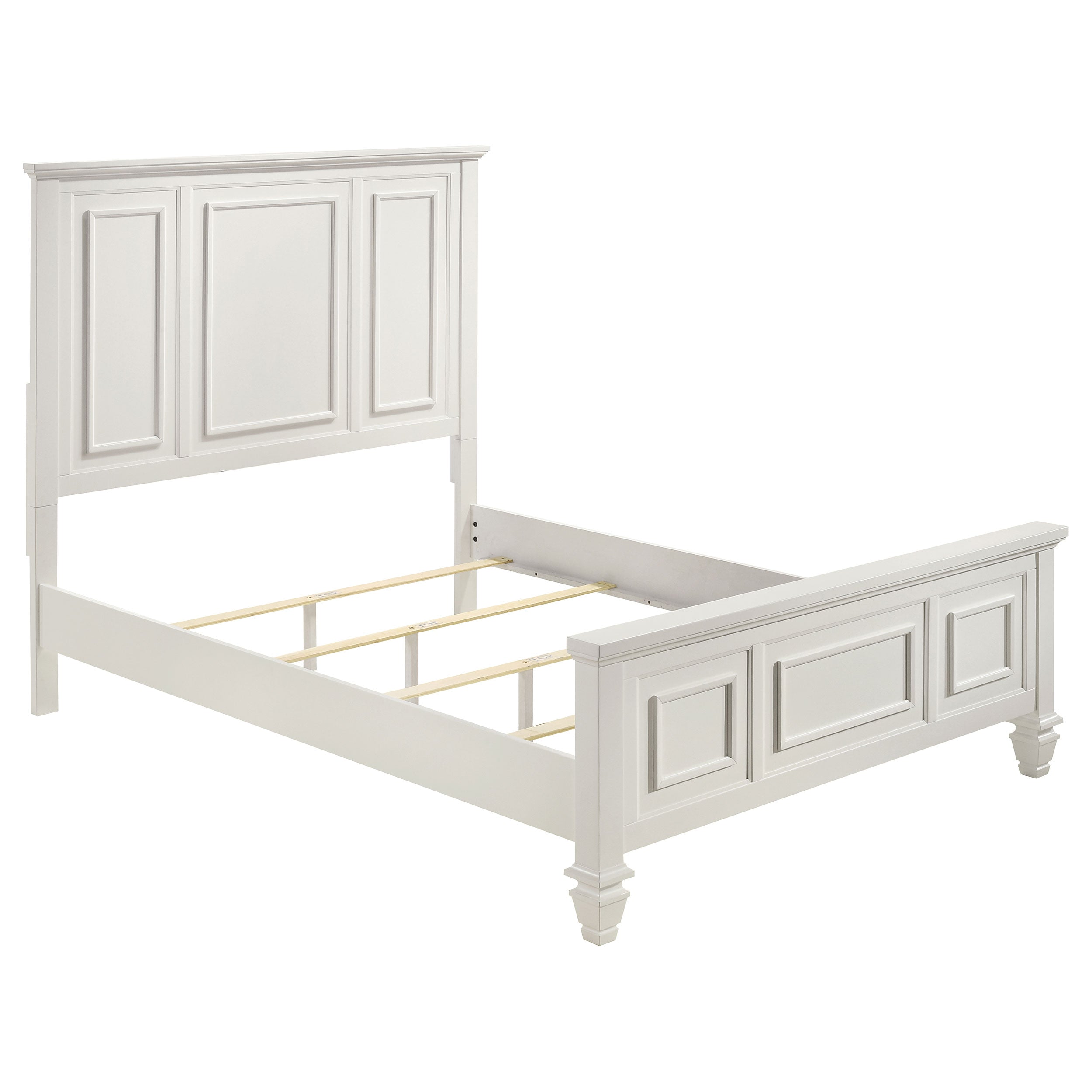 Sandy Beach Wood Queen Panel Bed Cream White-CoasterEssence