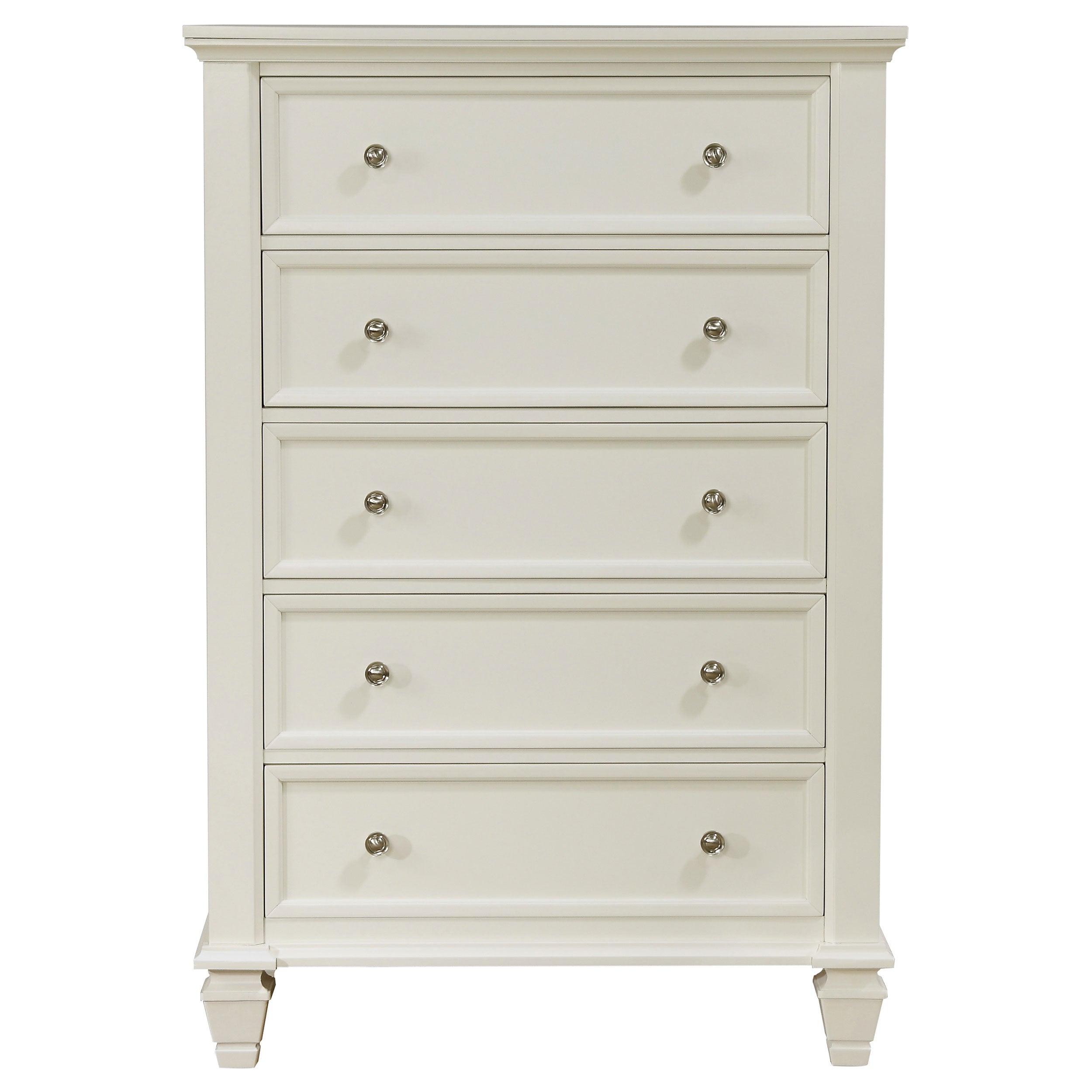 Sandy Beach 5-drawer Bedroom Chest Cream White-CoasterEssence
