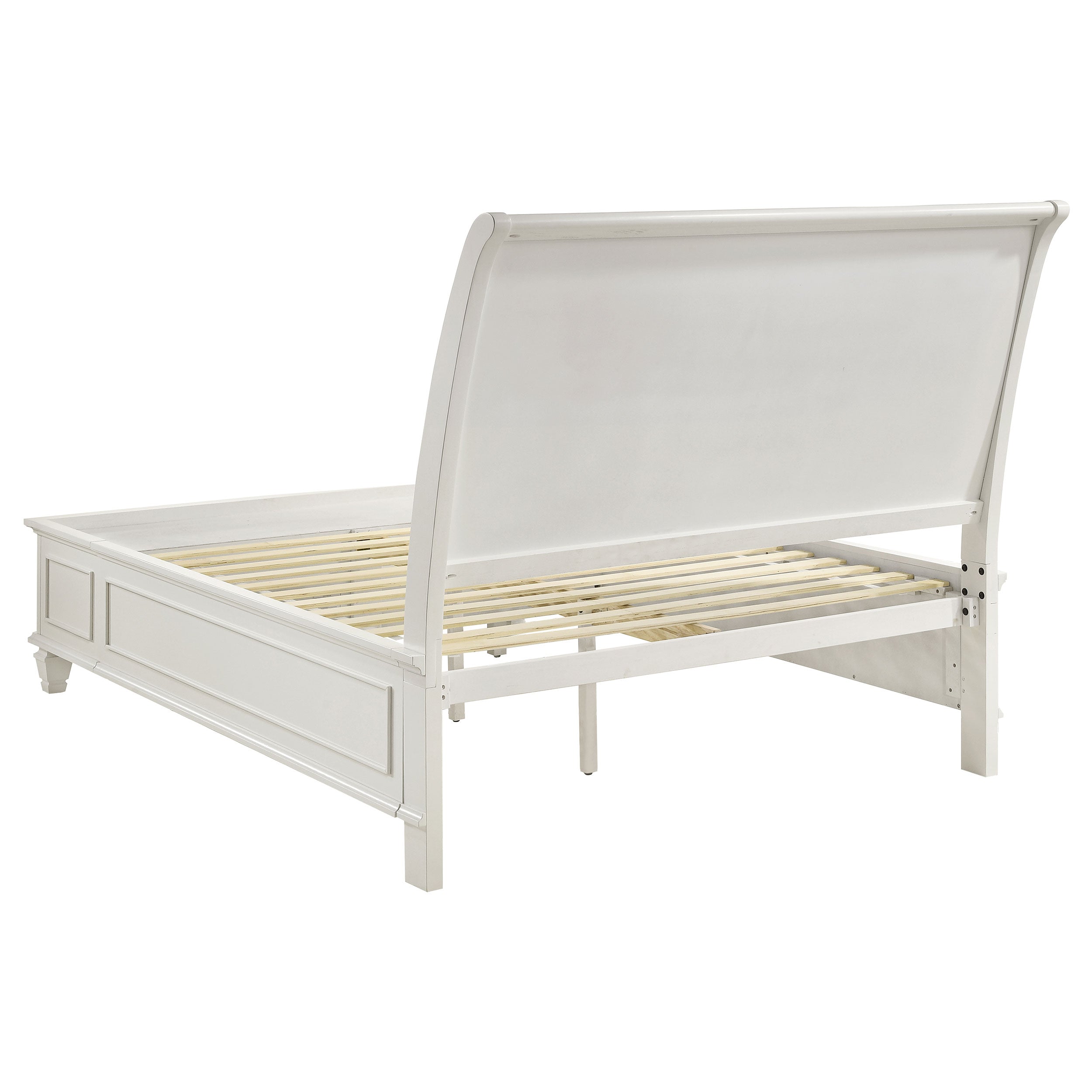 Sandy Beach Wood Queen Storage Panel Bed Cream White-CoasterEssence
