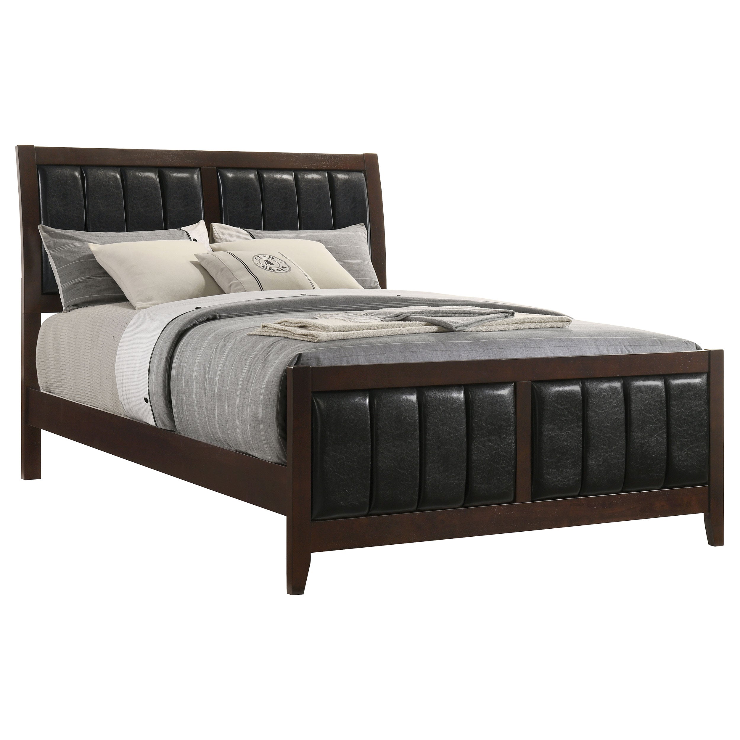 Carlton Wood Queen Panel Bed Cappuccino-CoasterEveryday