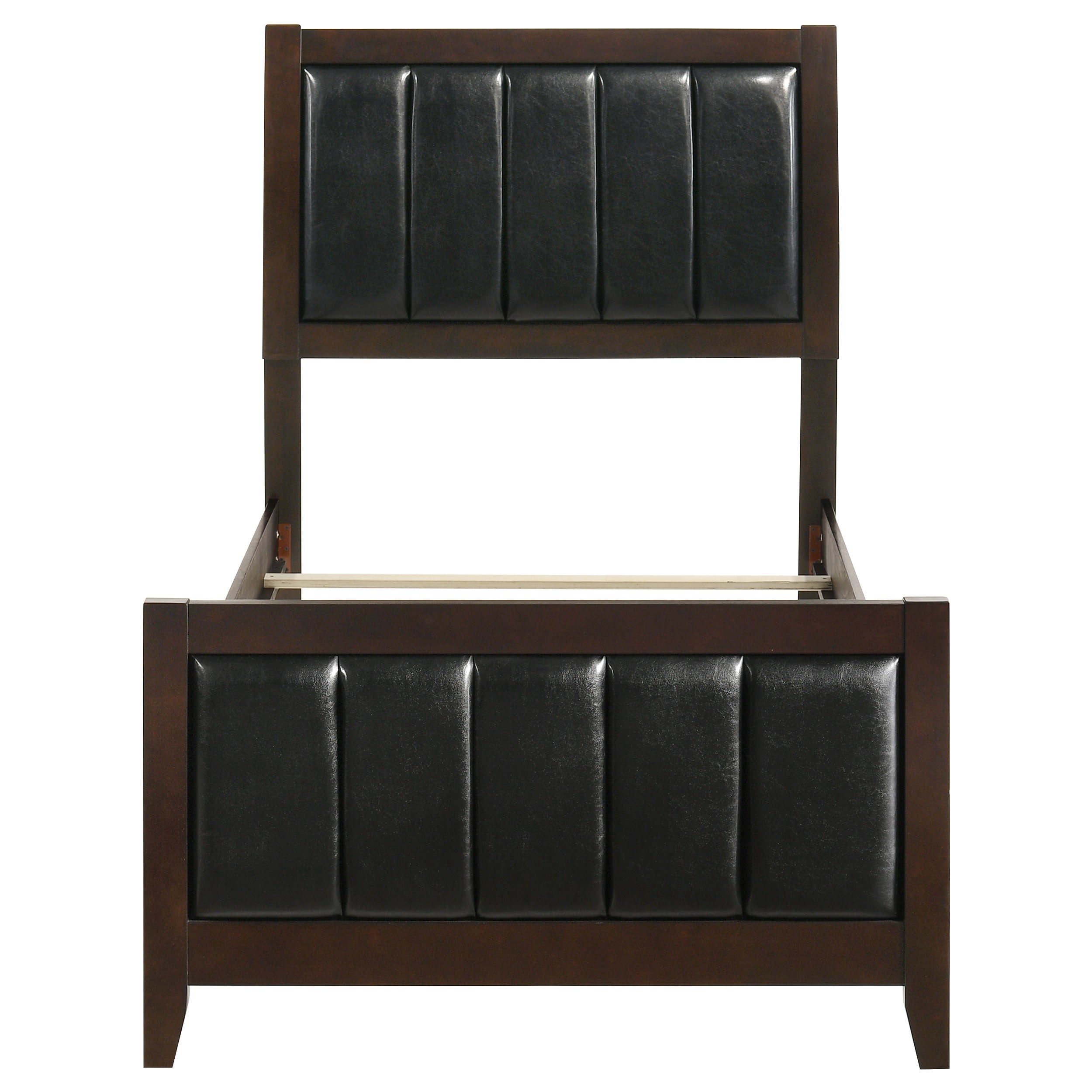 Carlton Wood Twin Panel Bed Cappuccino-CoasterEveryday