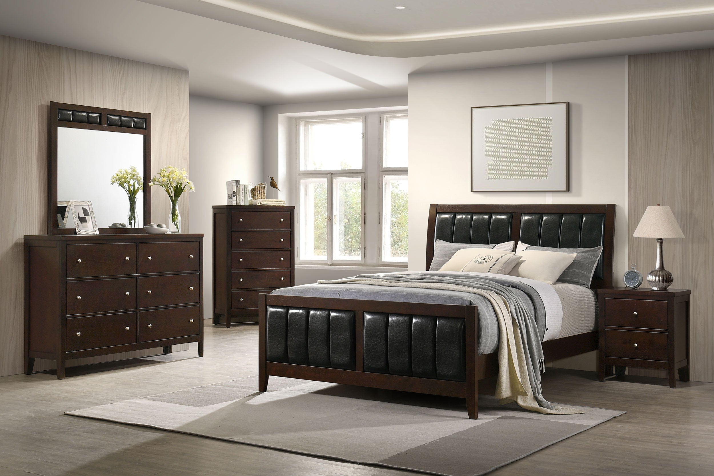 Carlton 6-drawer Dresser with Mirror Cappuccino-CoasterEveryday