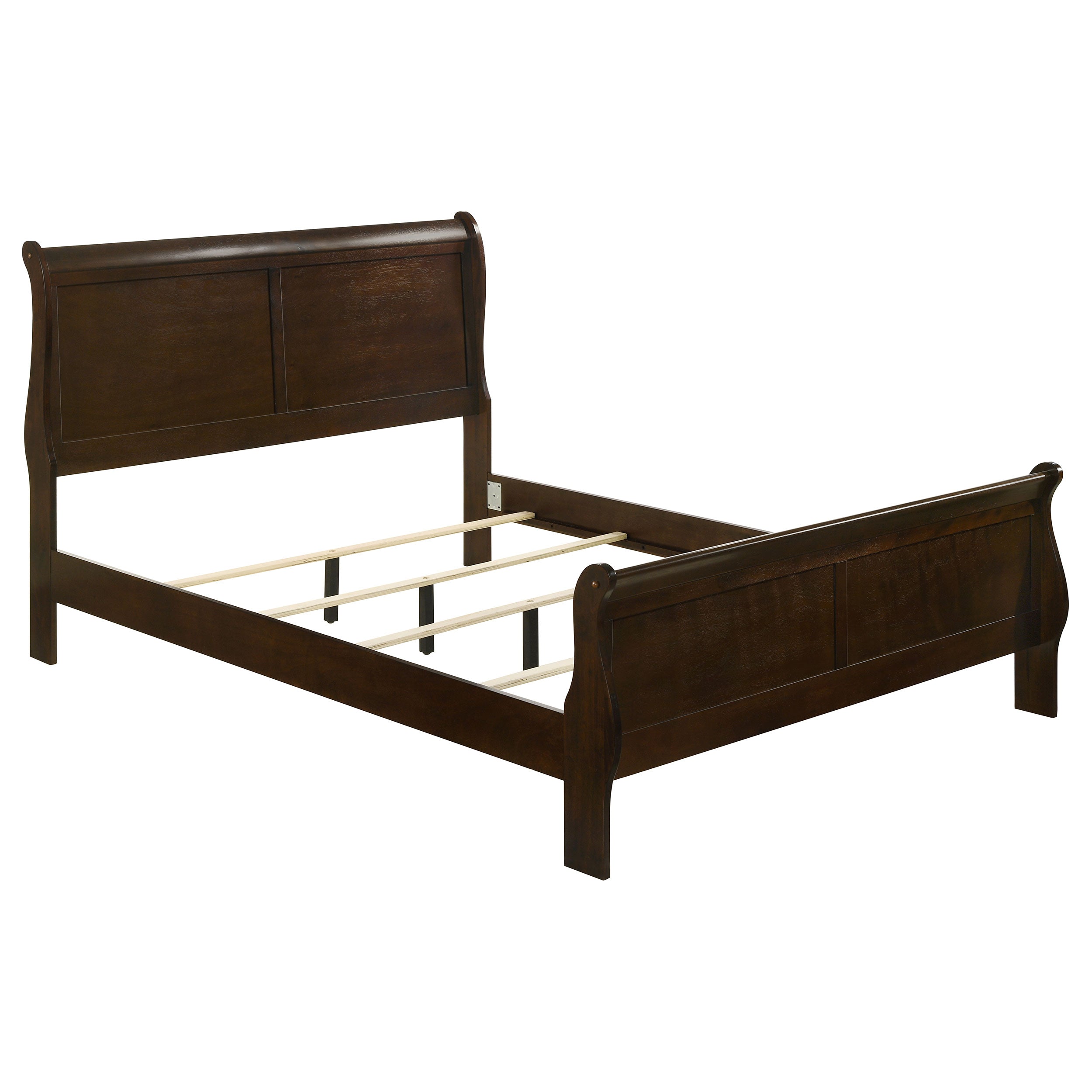 Louis Philippe Wood Queen Sleigh Bed Cappuccino-CoasterEveryday