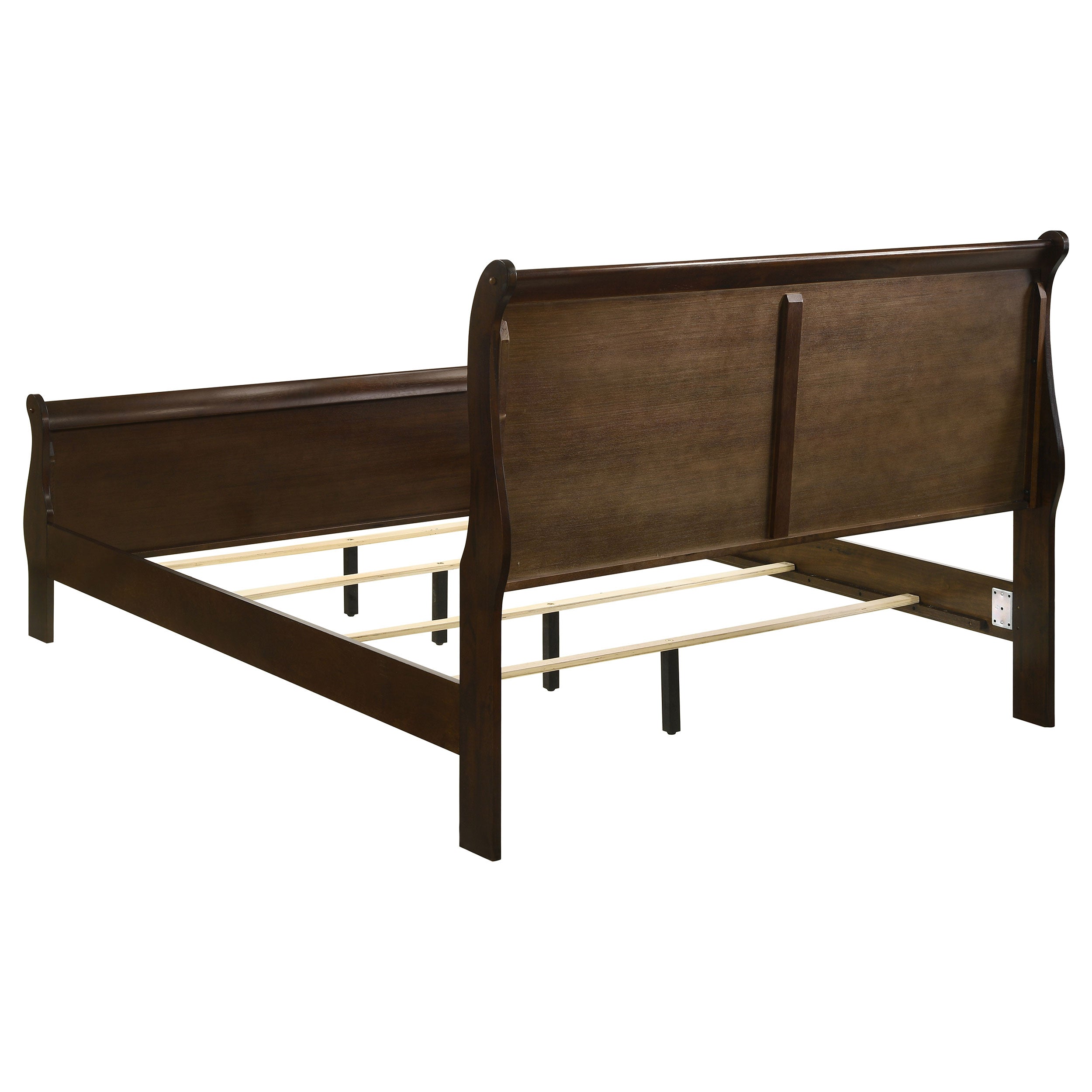 Louis Philippe Wood Queen Sleigh Bed Cappuccino-CoasterEveryday