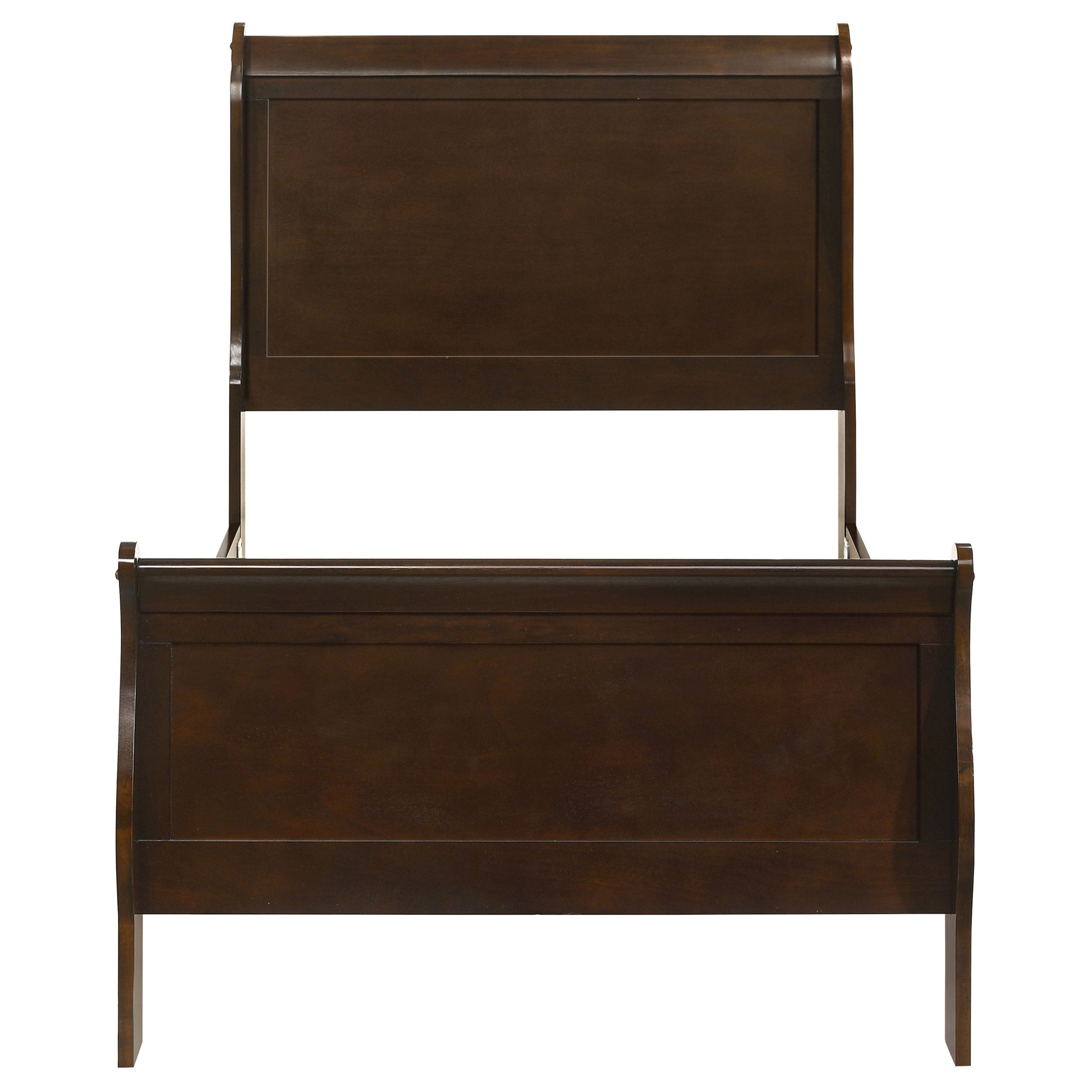 Louis Philippe Wood Twin Sleigh Bed Cappuccino-CoasterEveryday