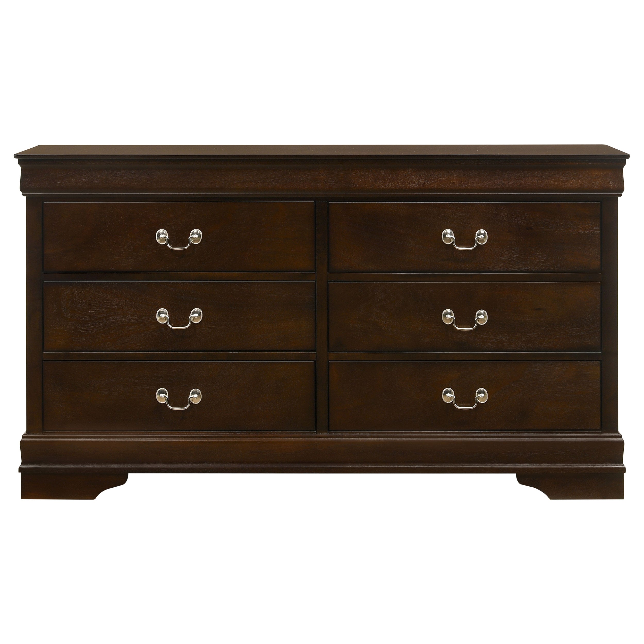 Louis Philippe 6-drawer Dresser Cappuccino-CoasterEveryday