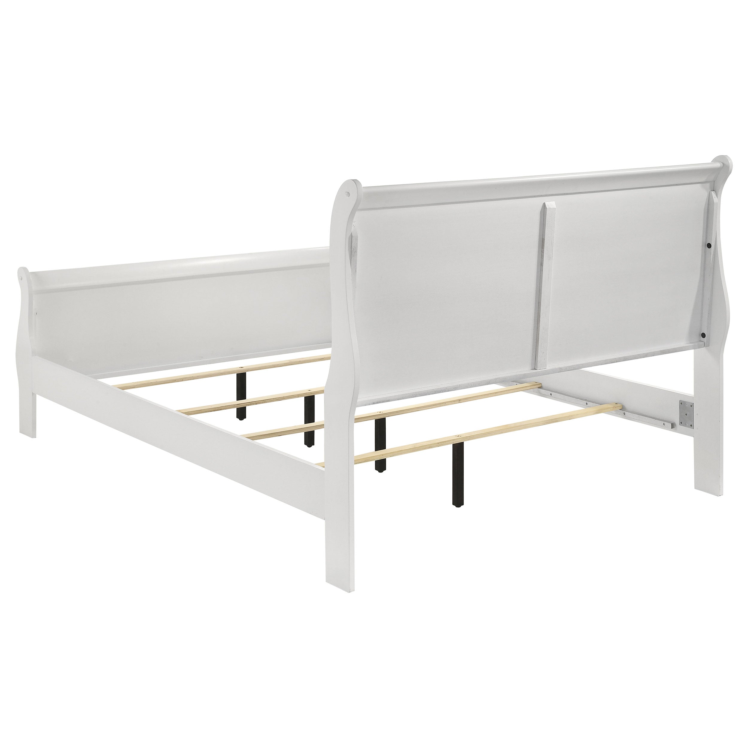 Louis Philippe 47-inch Full Sleigh Panel Bed White-