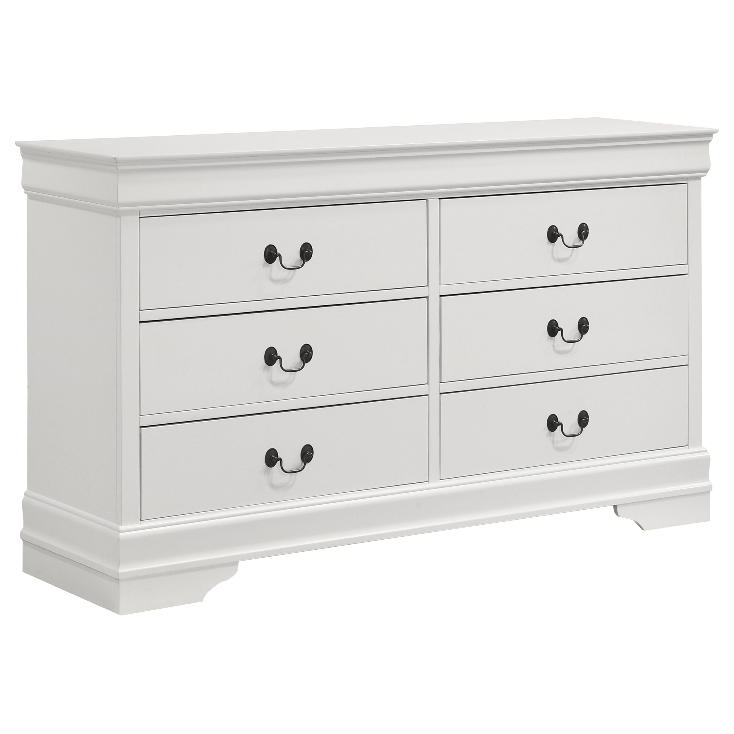 Louis Philippe 6-drawer Dresser White-