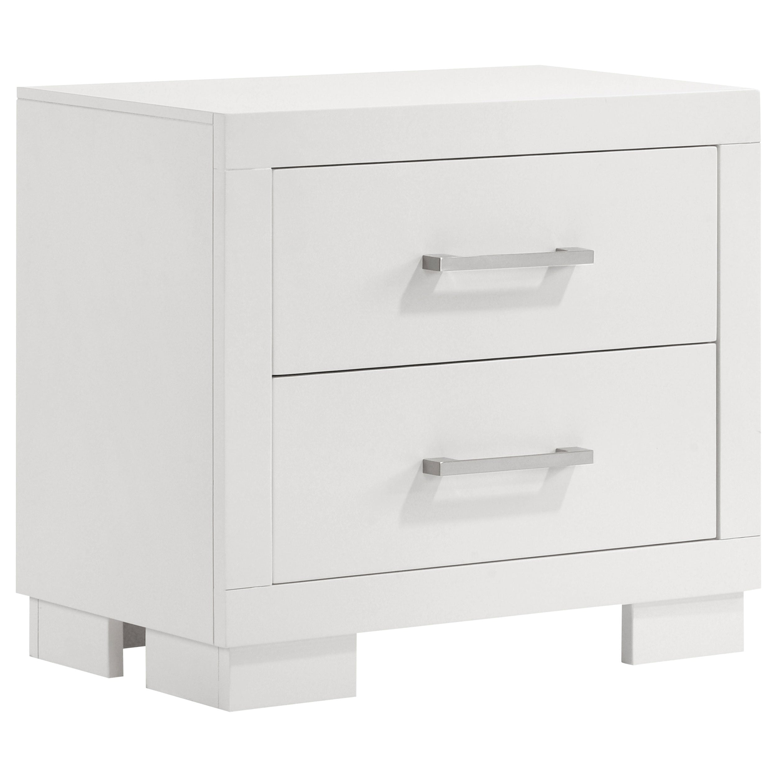Jessica 2-drawer Nightstand Snow White-CoasterEssence