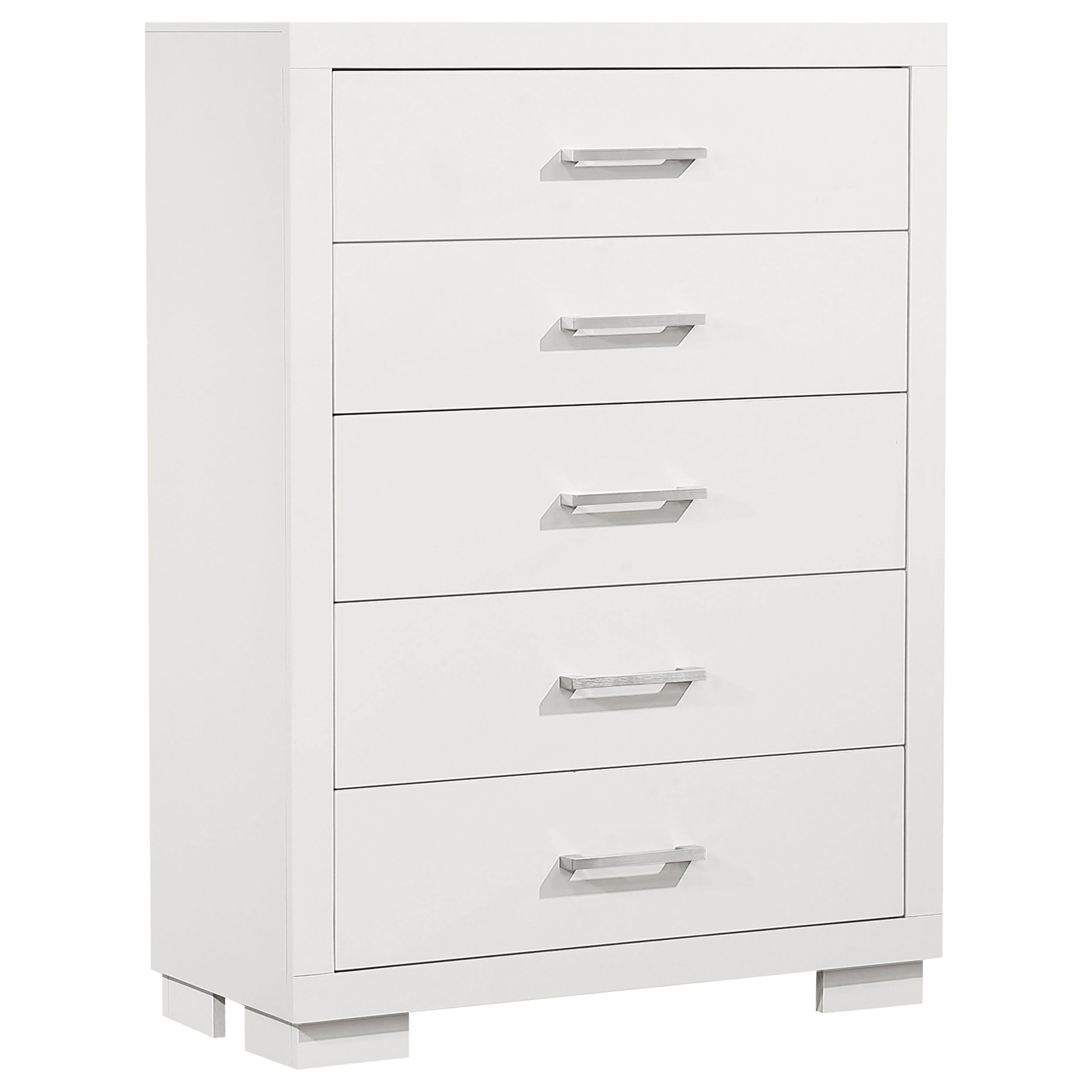 Jessica 5-drawer Bedroom Chest Snow White-CoasterEssence