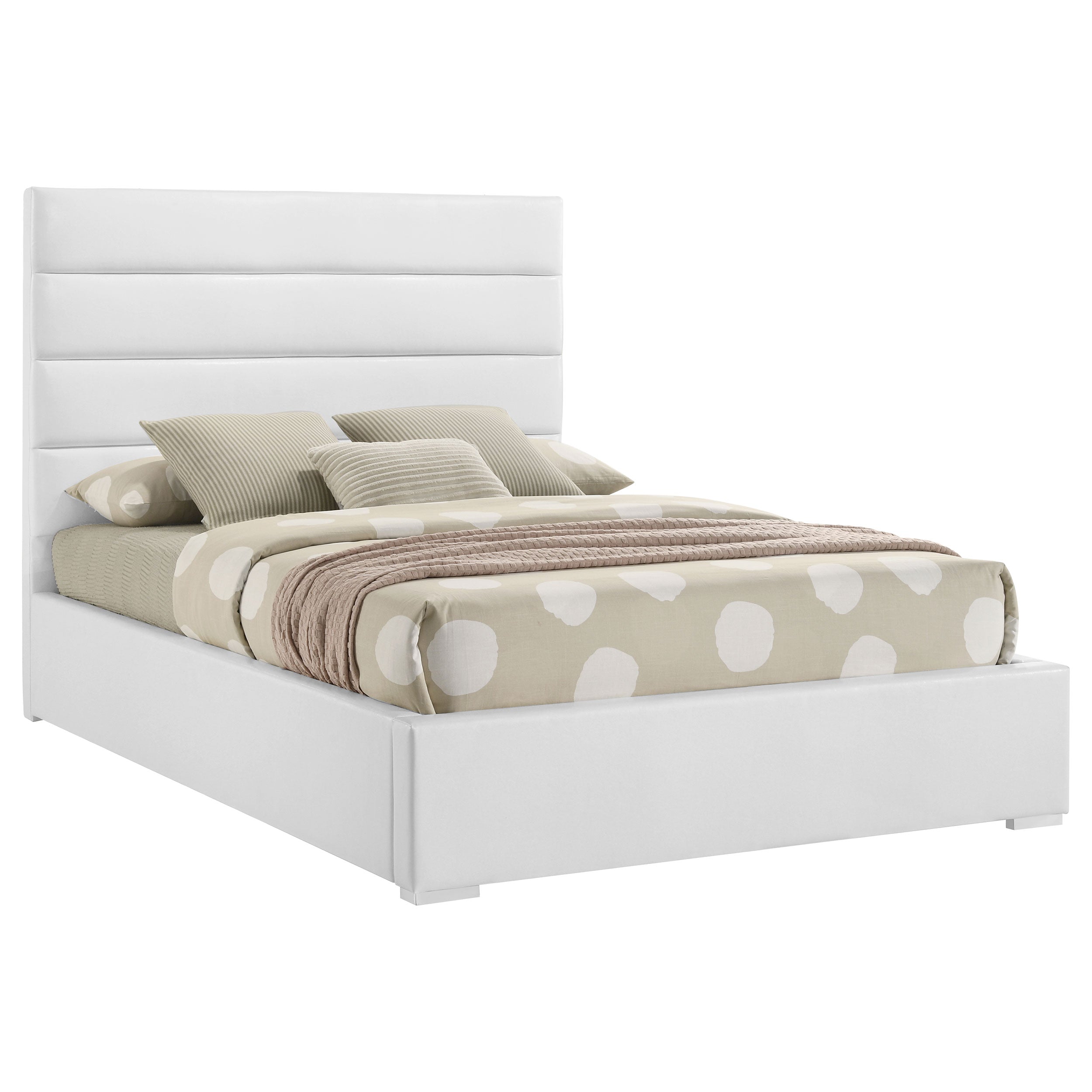 Felicity 53-inch Upholstered Full Platform Bed White-