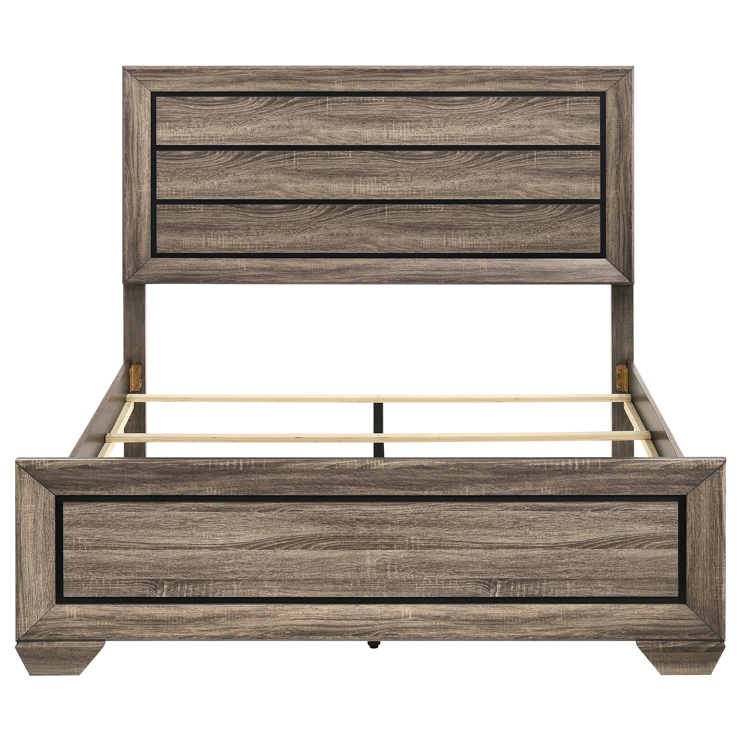 Kauffman Wood Queen Panel Bed Washed Taupe-CoasterEveryday