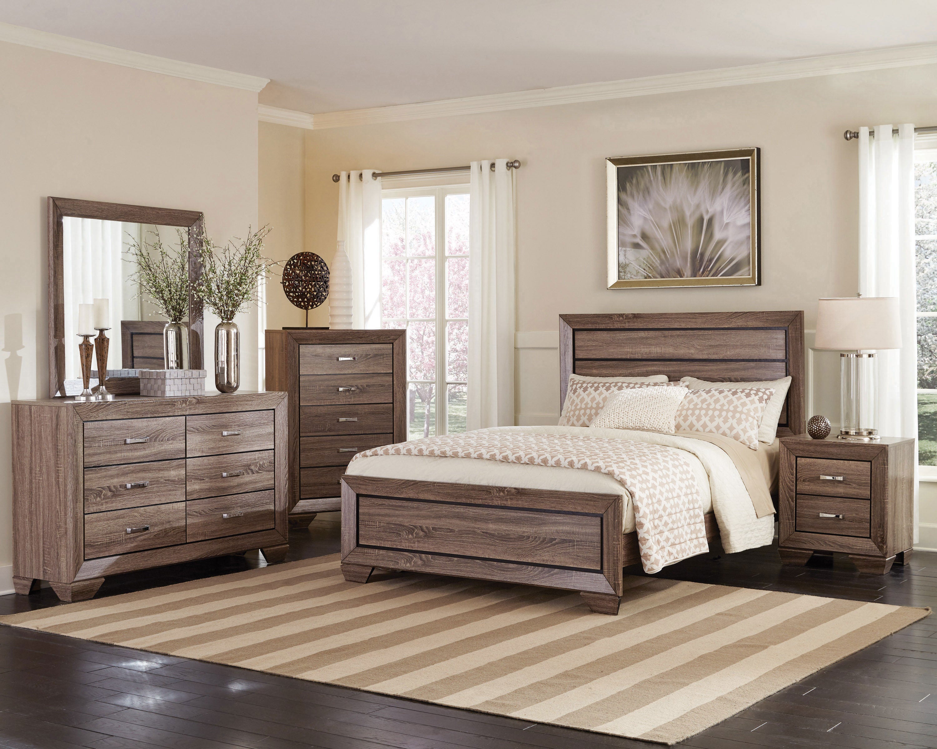Kauffman 6-drawer Dresser Washed Taupe-CoasterEveryday