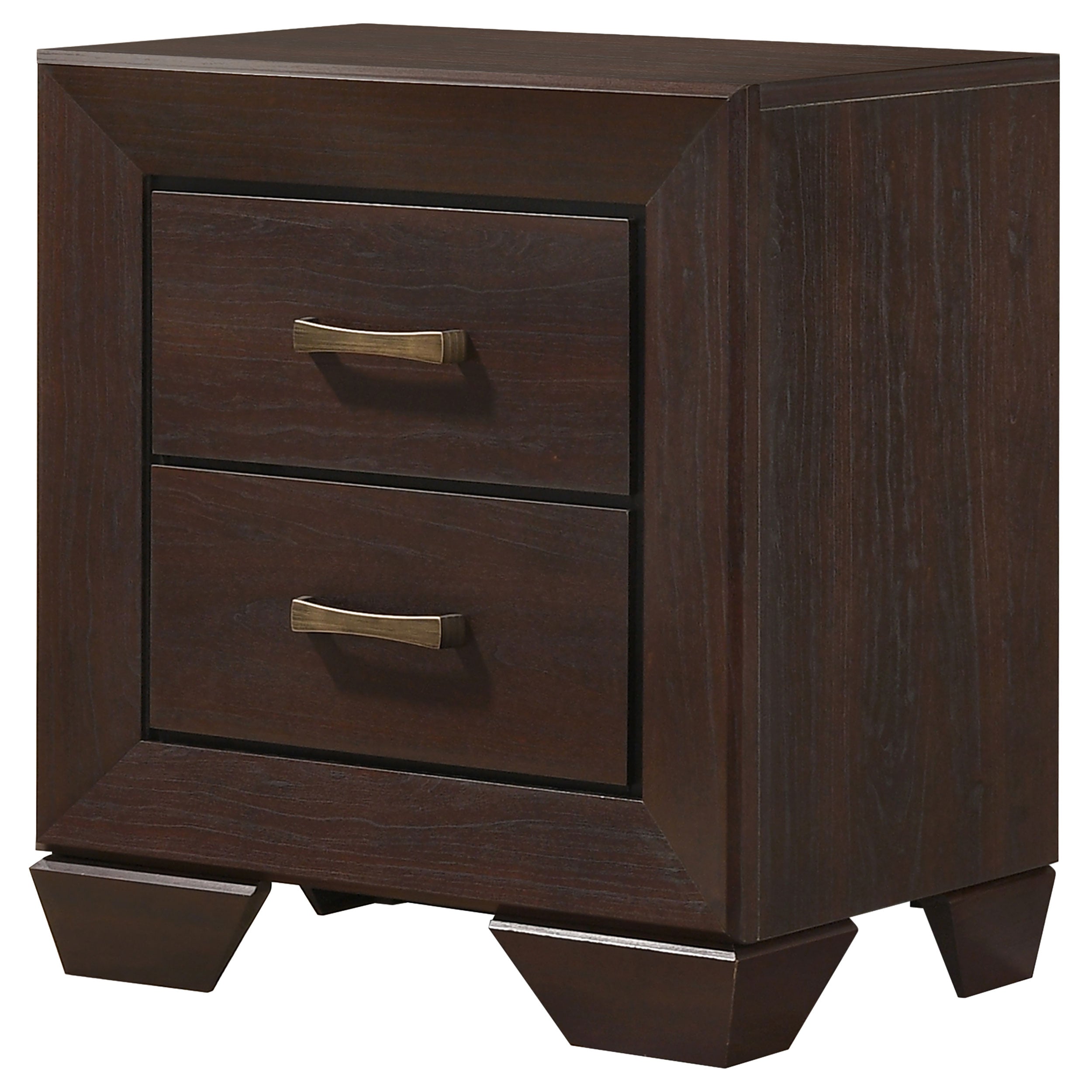 Kauffman 2-drawer Nightstand Dark Cocoa-CoasterEveryday