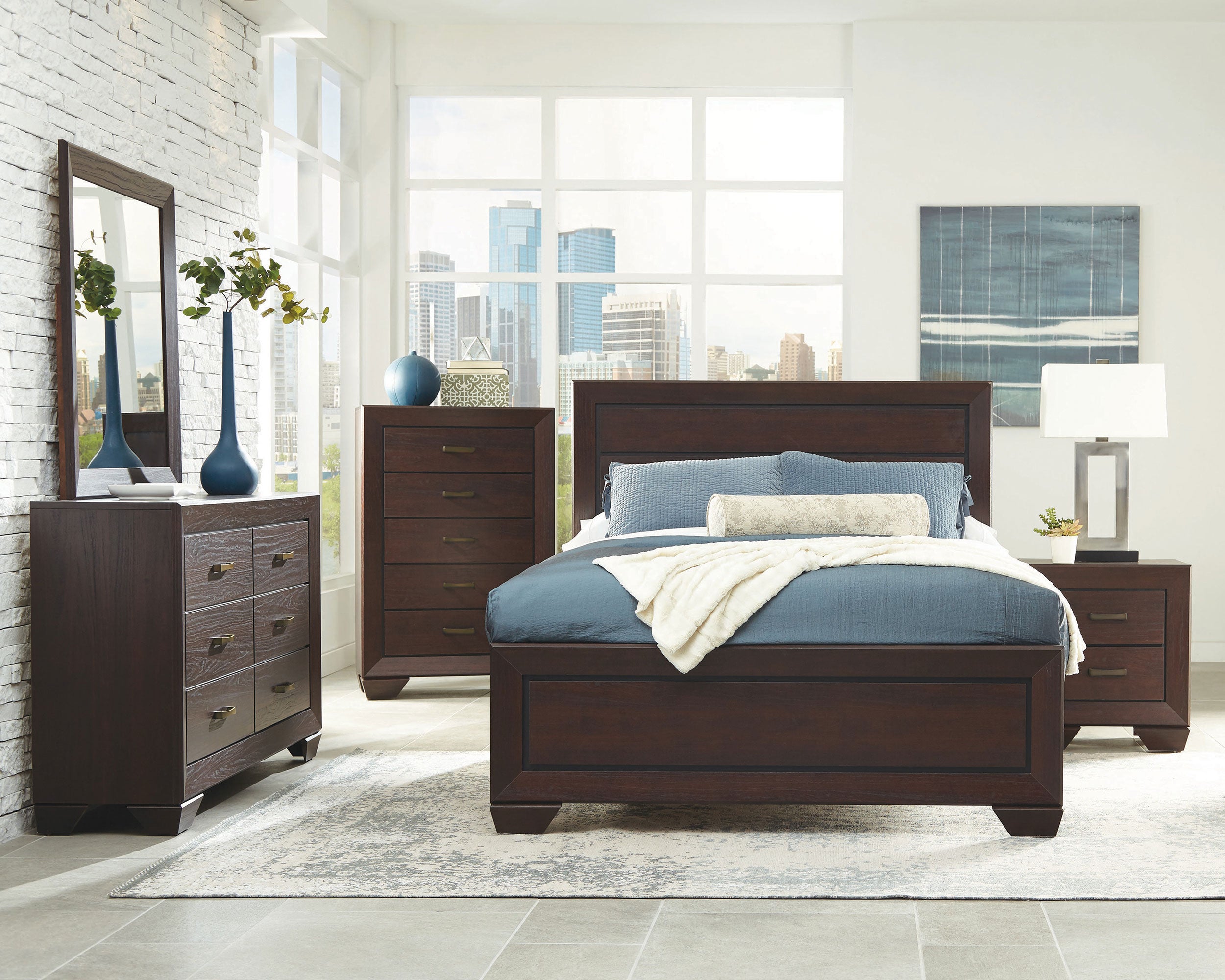 Kauffman 2-drawer Nightstand Dark Cocoa-CoasterEveryday