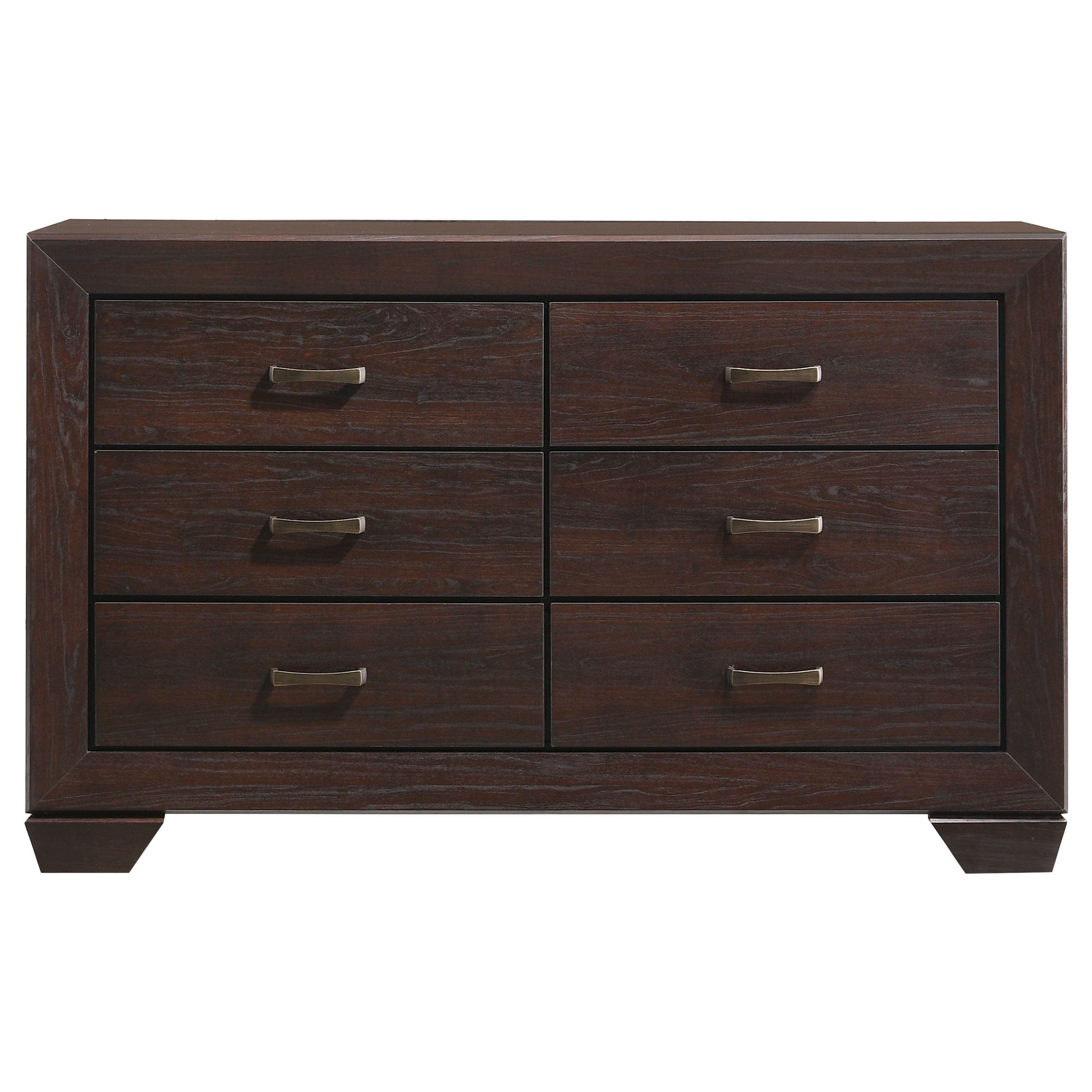 Kauffman 6-drawer Dresser Dark Cocoa-CoasterEveryday