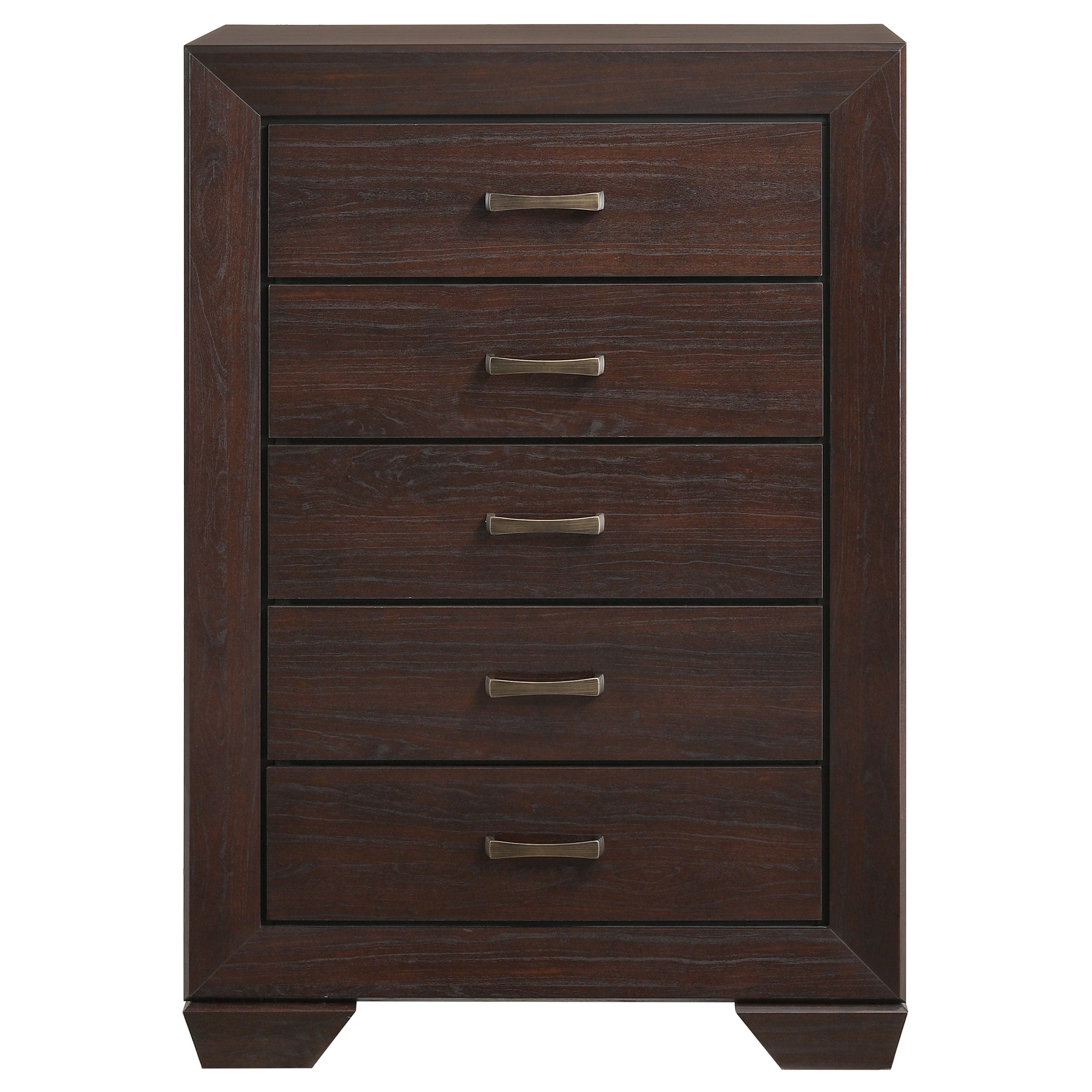 Kauffman 5-drawer Bedroom Chest Dark Cocoa-CoasterEveryday
