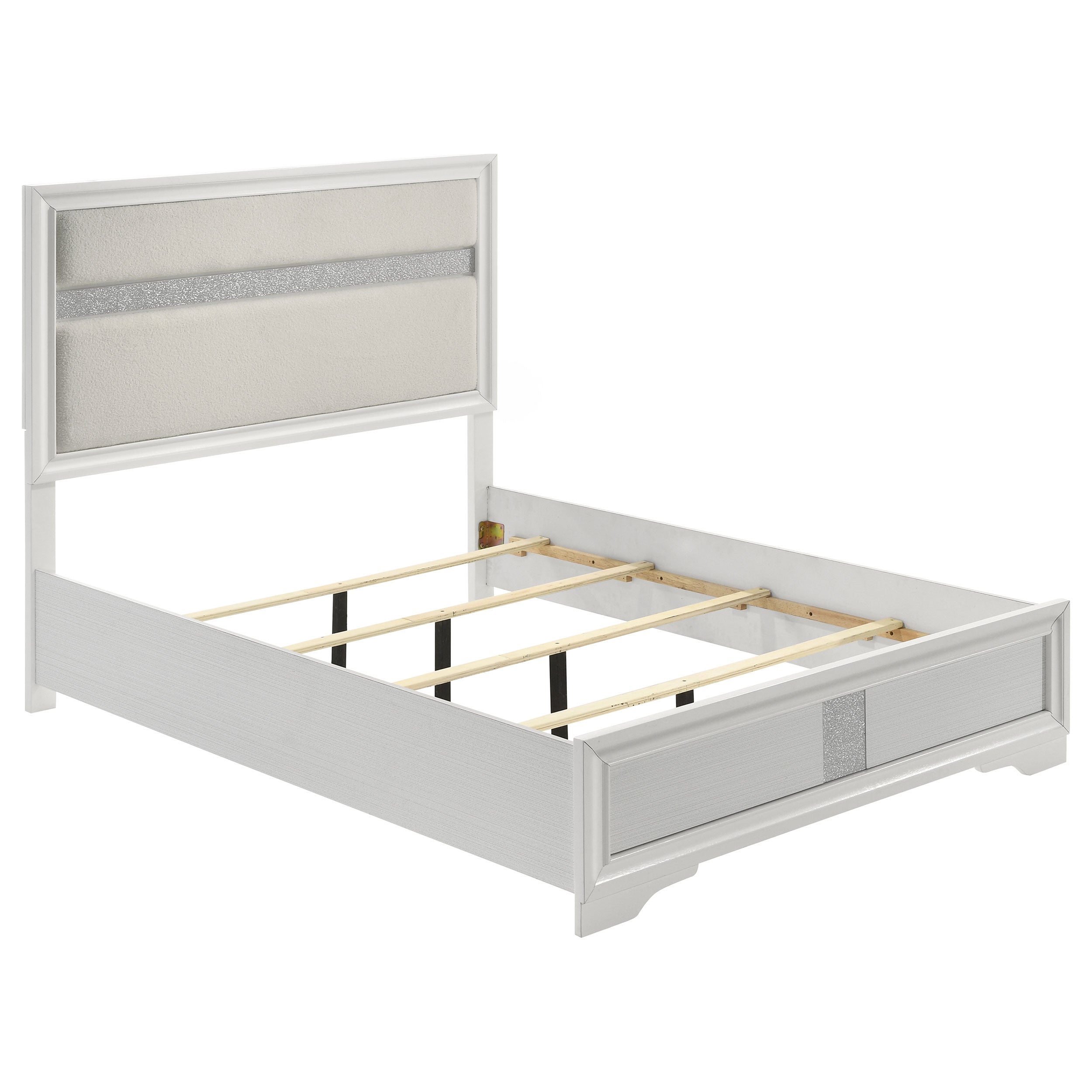 Miranda 54-inch Upholstered Full Panel Bed White-
