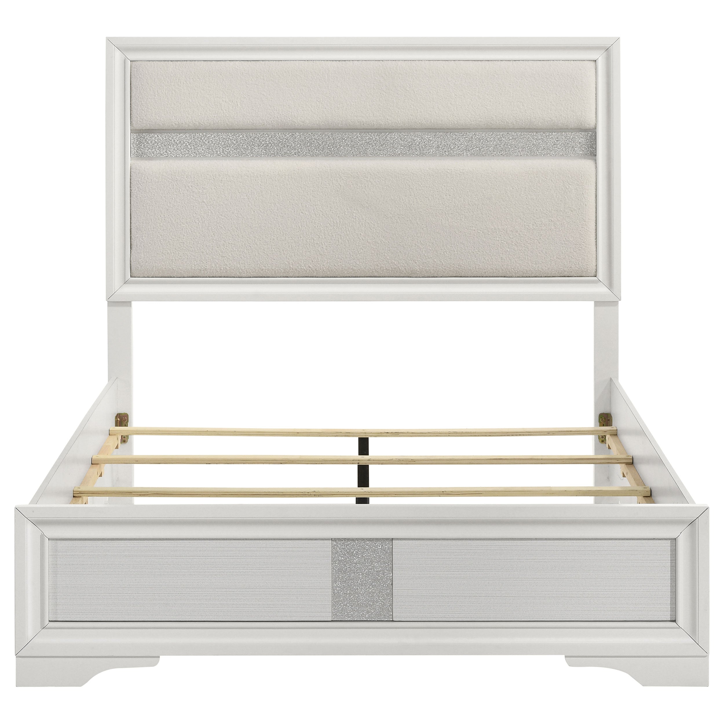 Miranda 54-inch Upholstered Full Panel Bed White-