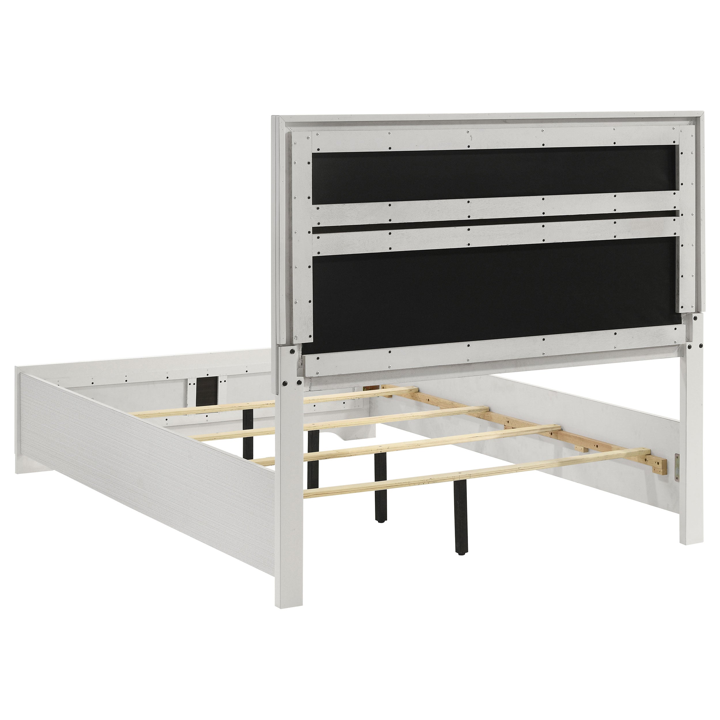 Miranda 54-inch Upholstered Queen Panel Bed White-