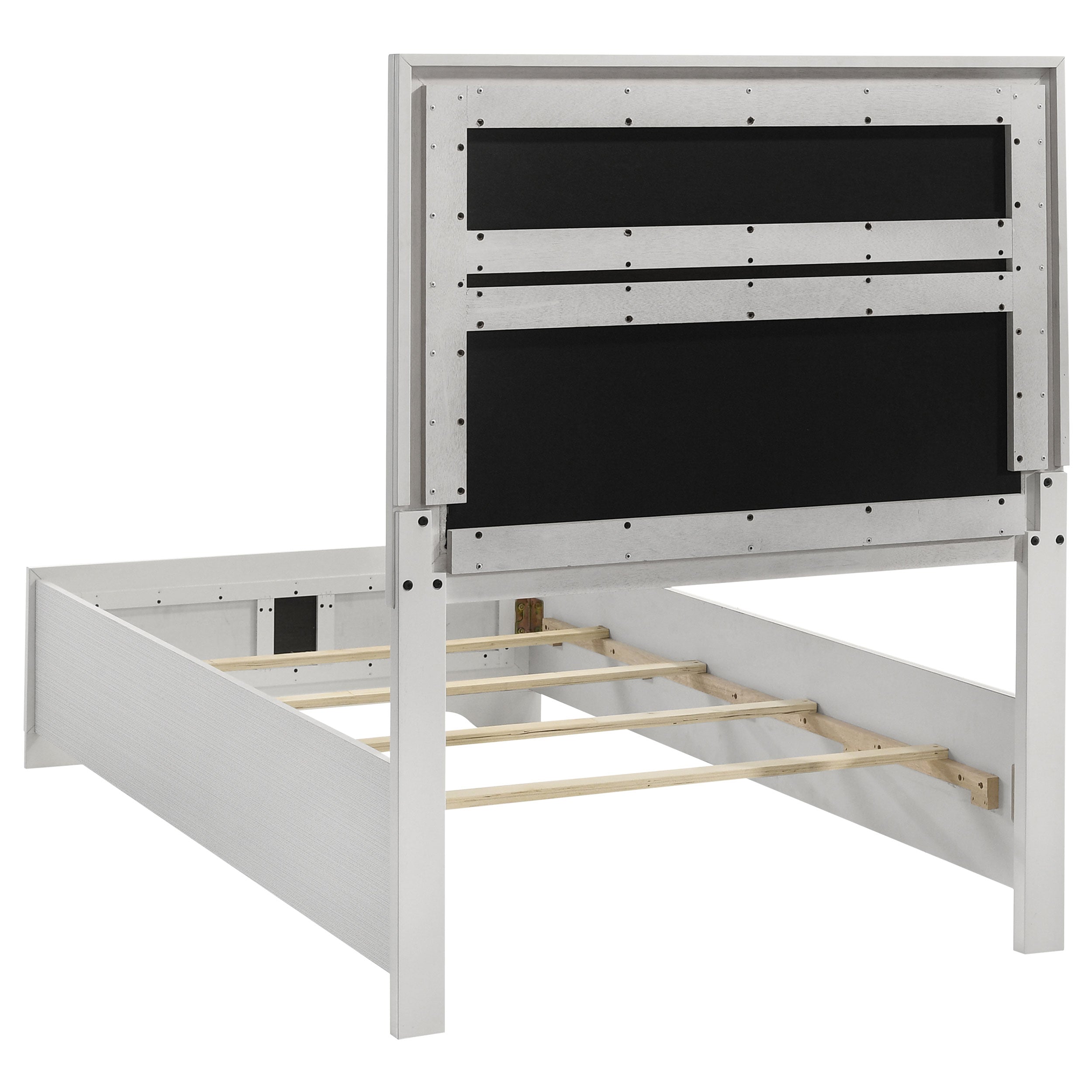Miranda 54-inch Upholstered Twin Panel Bed White-