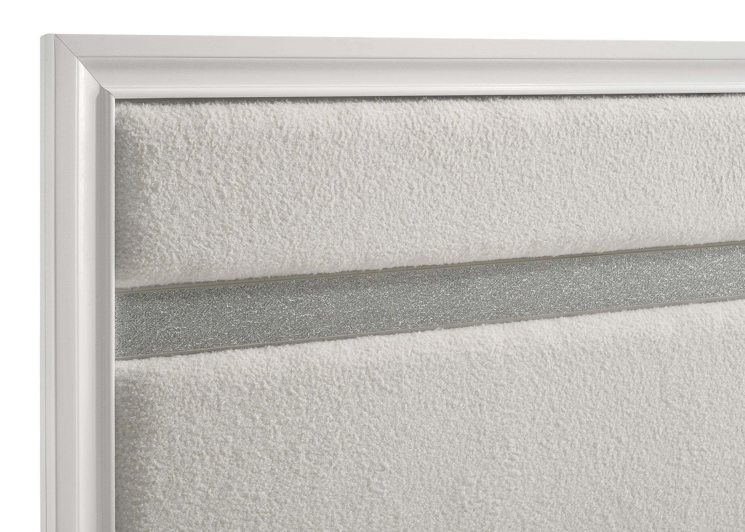 Miranda 54-inch Upholstered Twin Panel Bed White-