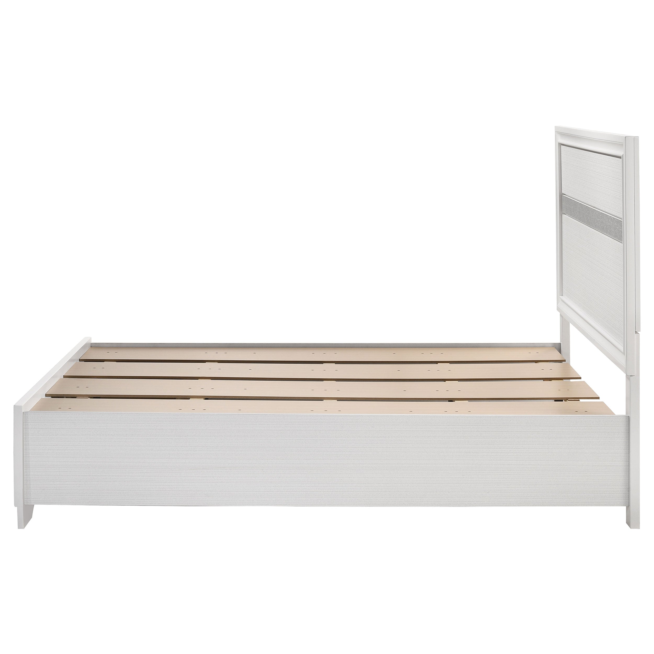 Miranda 51-inch Wood Full Storage Panel Bed White-CoasterEveryday