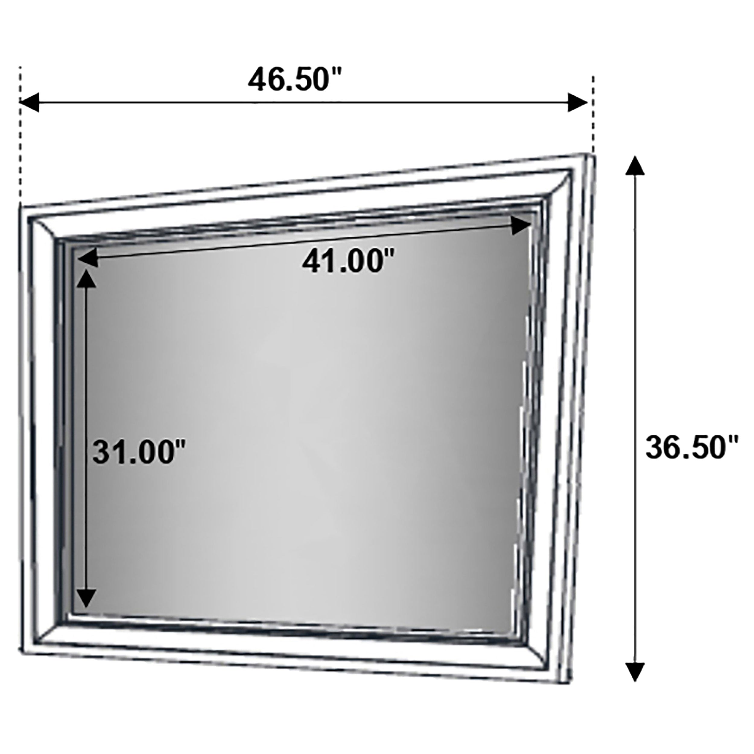 Miranda Dresser Mirror White-CoasterEveryday