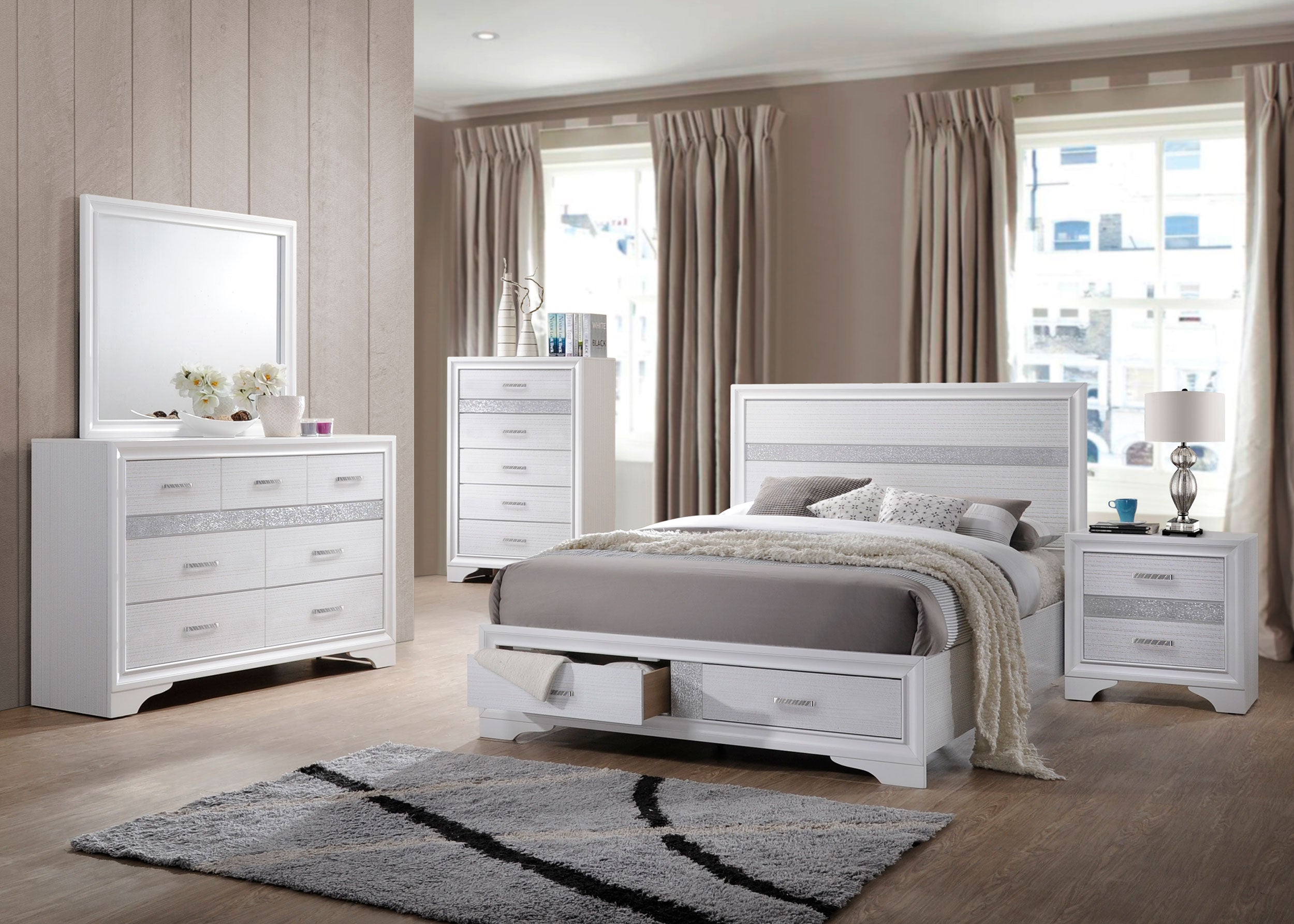 Miranda Dresser Mirror White-CoasterEveryday