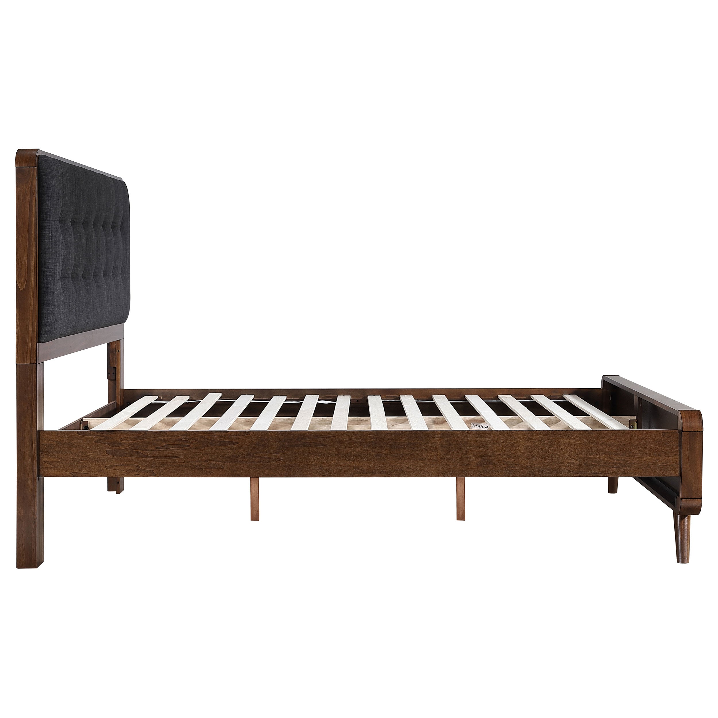 Robyn Wood Full Platform Bed Dark Walnut-