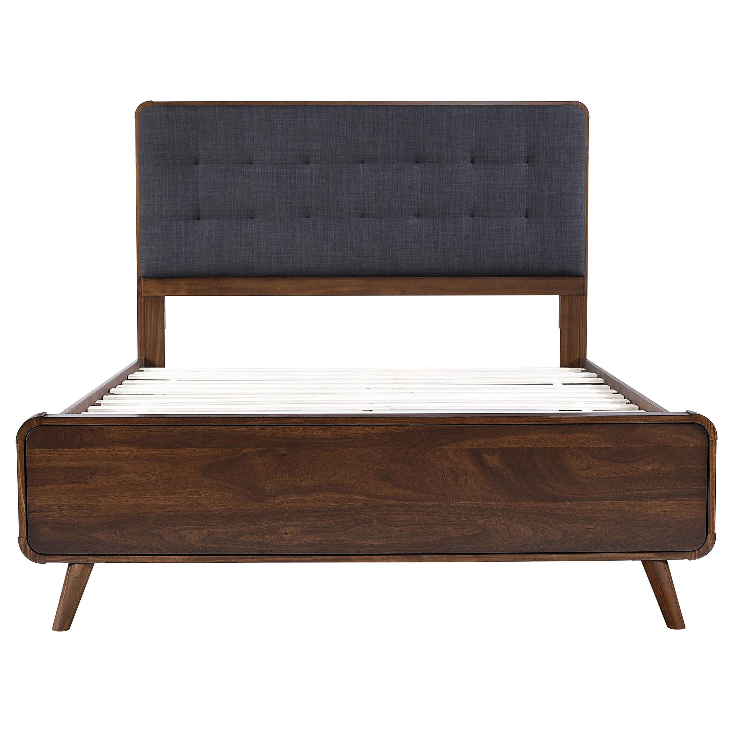 Robyn Wood Queen Platform Bed Dark Walnut-CoasterEssence