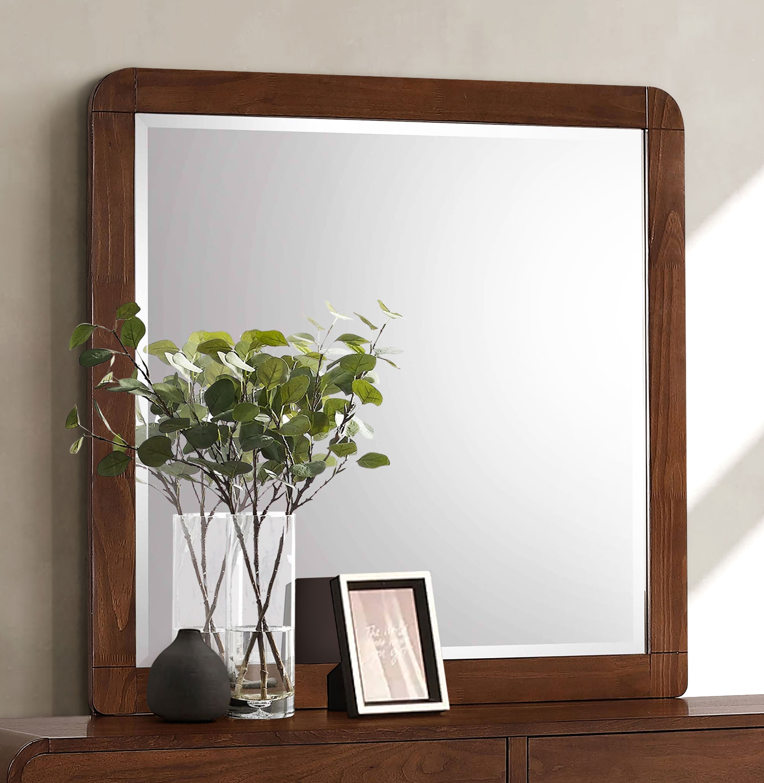 Robyn Dresser Mirror Dark Walnut-CoasterEssence