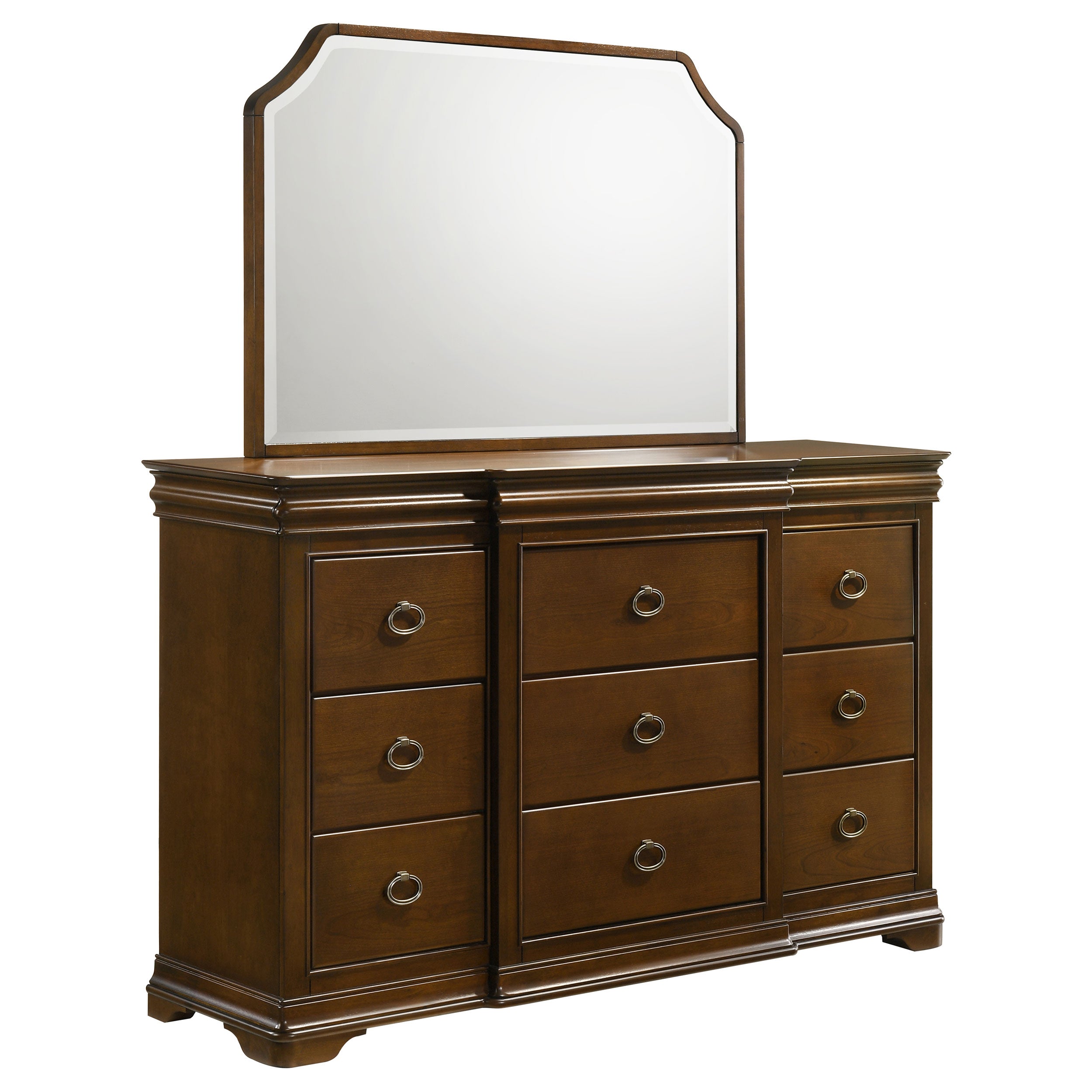 Garland 9-drawer Bedroom Dresser with Mirror Brown Cherry-