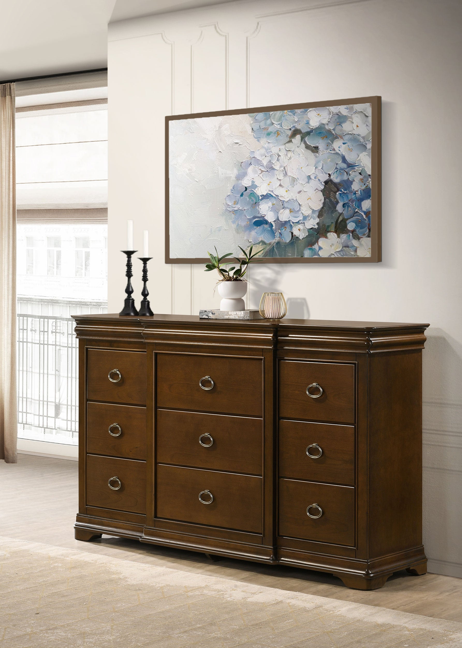 Garland 9-drawer Bedroom Dresser Cabinet Brown Cherry-