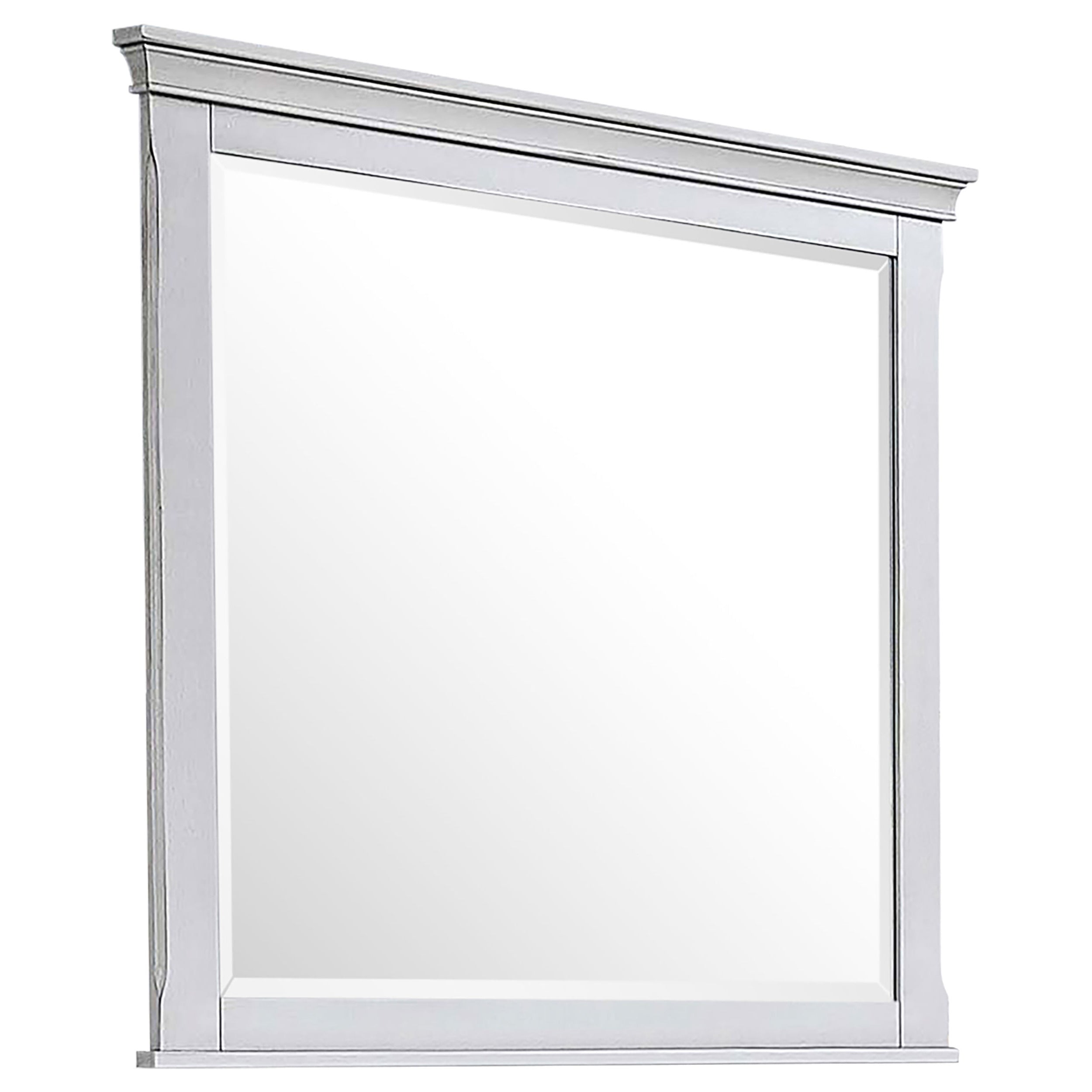 Franco Dresser Mirror Distressed White-CoasterEssence