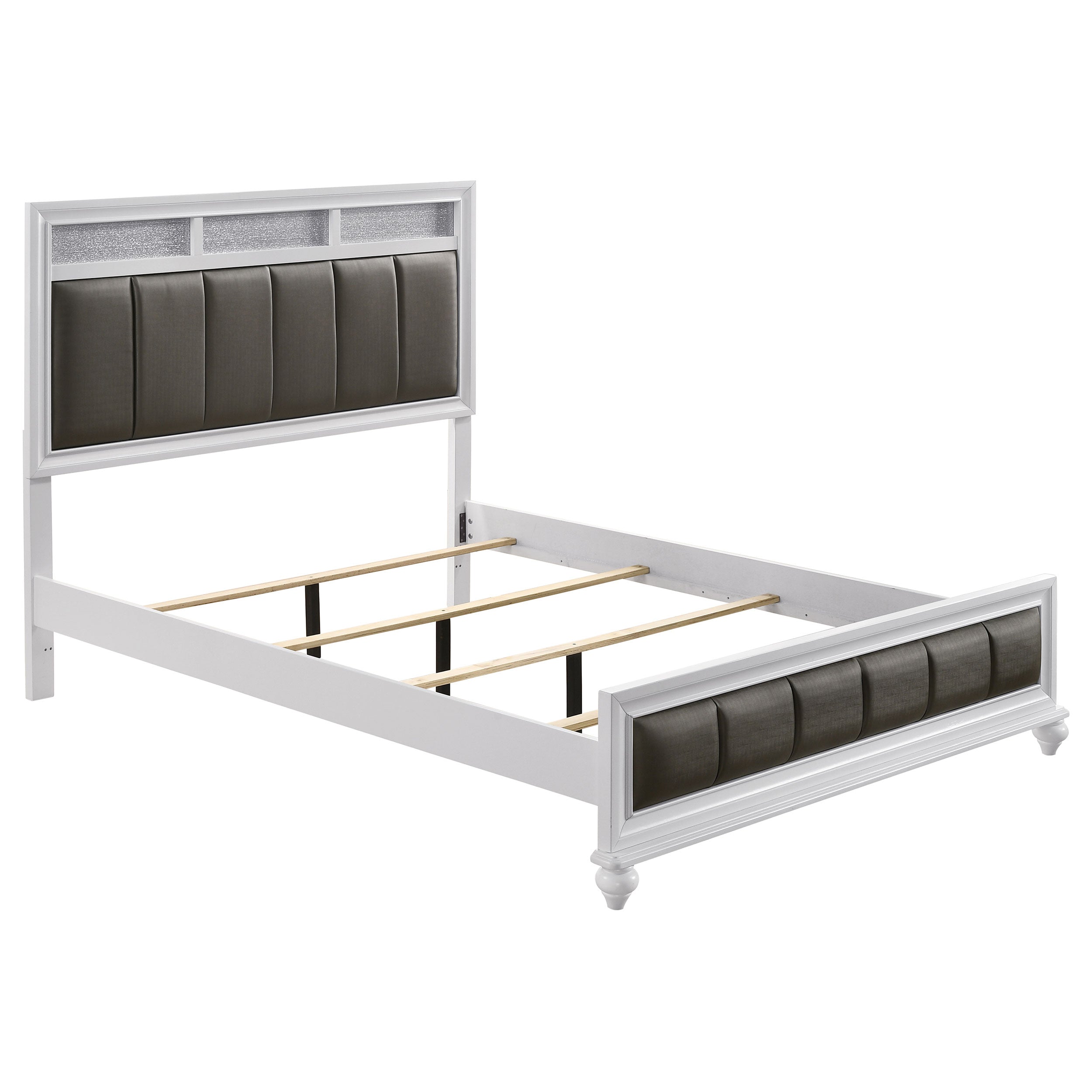 Barzini Wood Queen Panel Bed White-CoasterEveryday