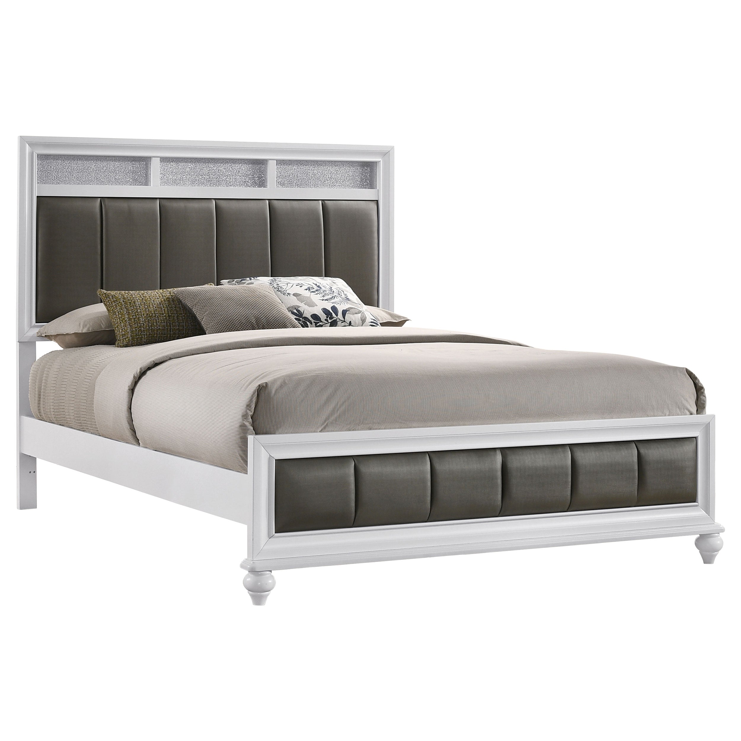 Barzini Wood Queen Panel Bed White-CoasterEveryday