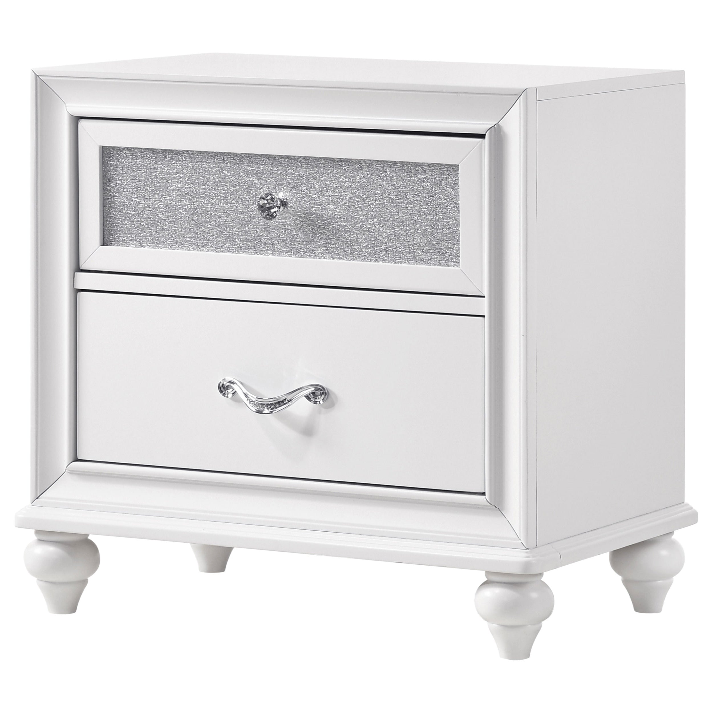 Barzini 2-drawer Nightstand White-CoasterEveryday