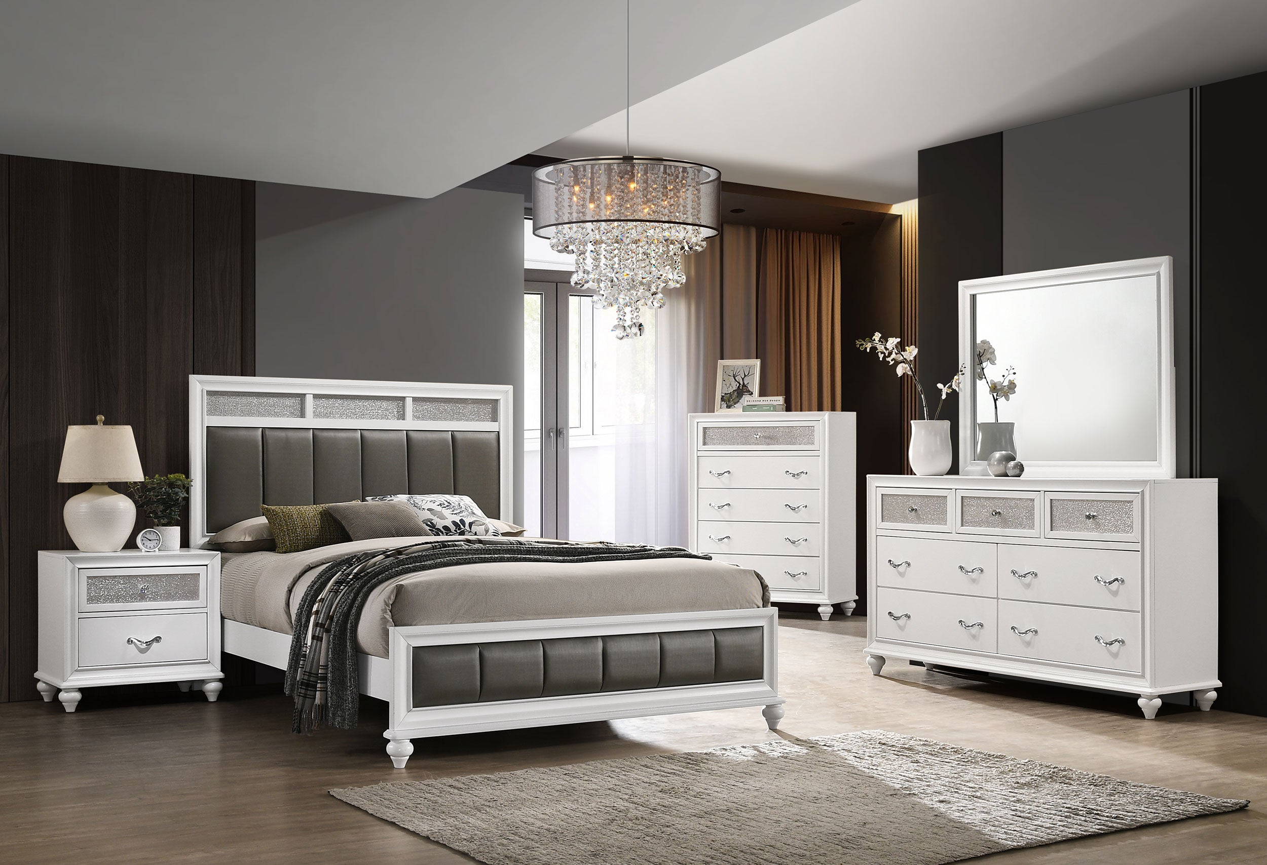 Barzini 2-drawer Nightstand White-CoasterEveryday