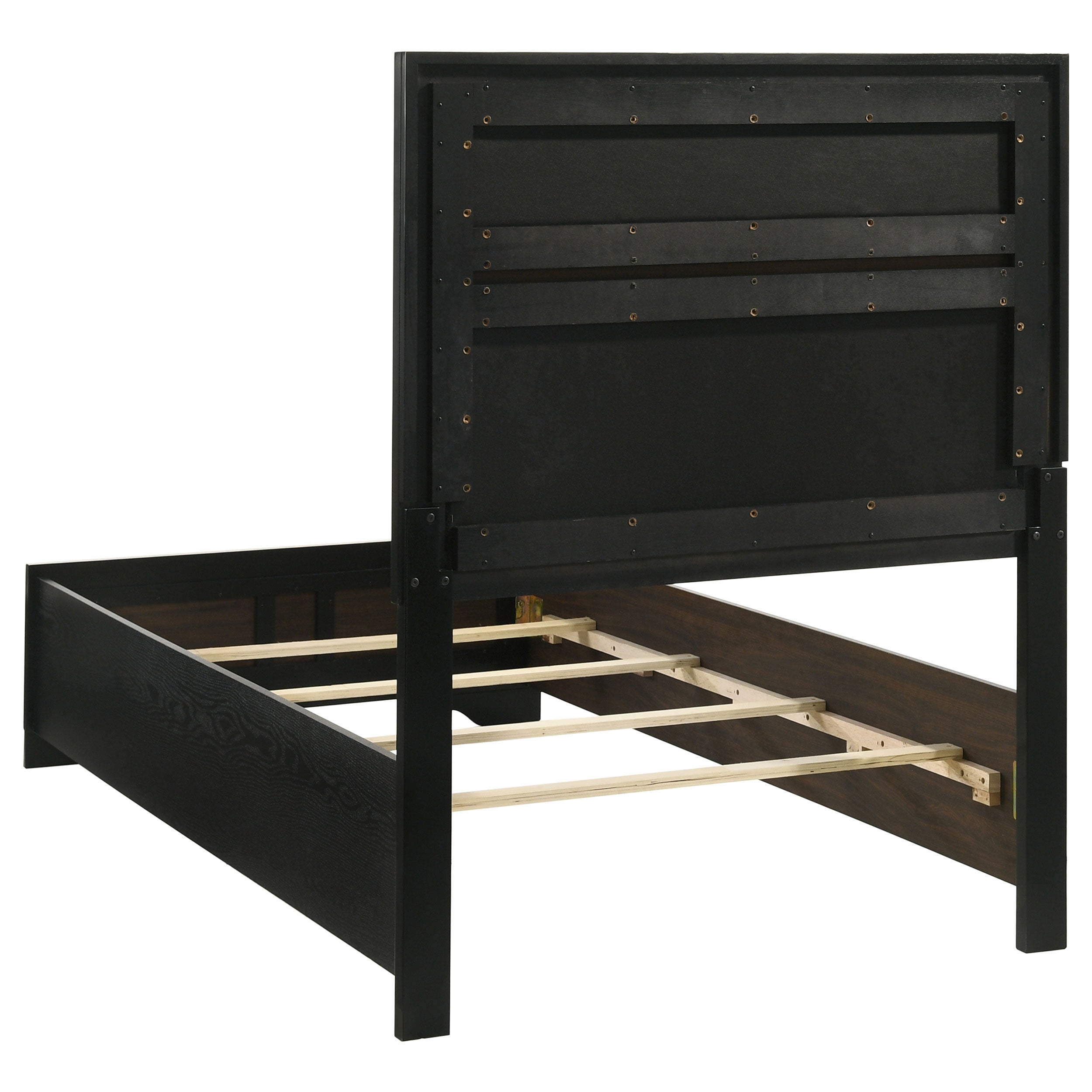Miranda 54-inch Upholstered Twin Panel Bed Black-