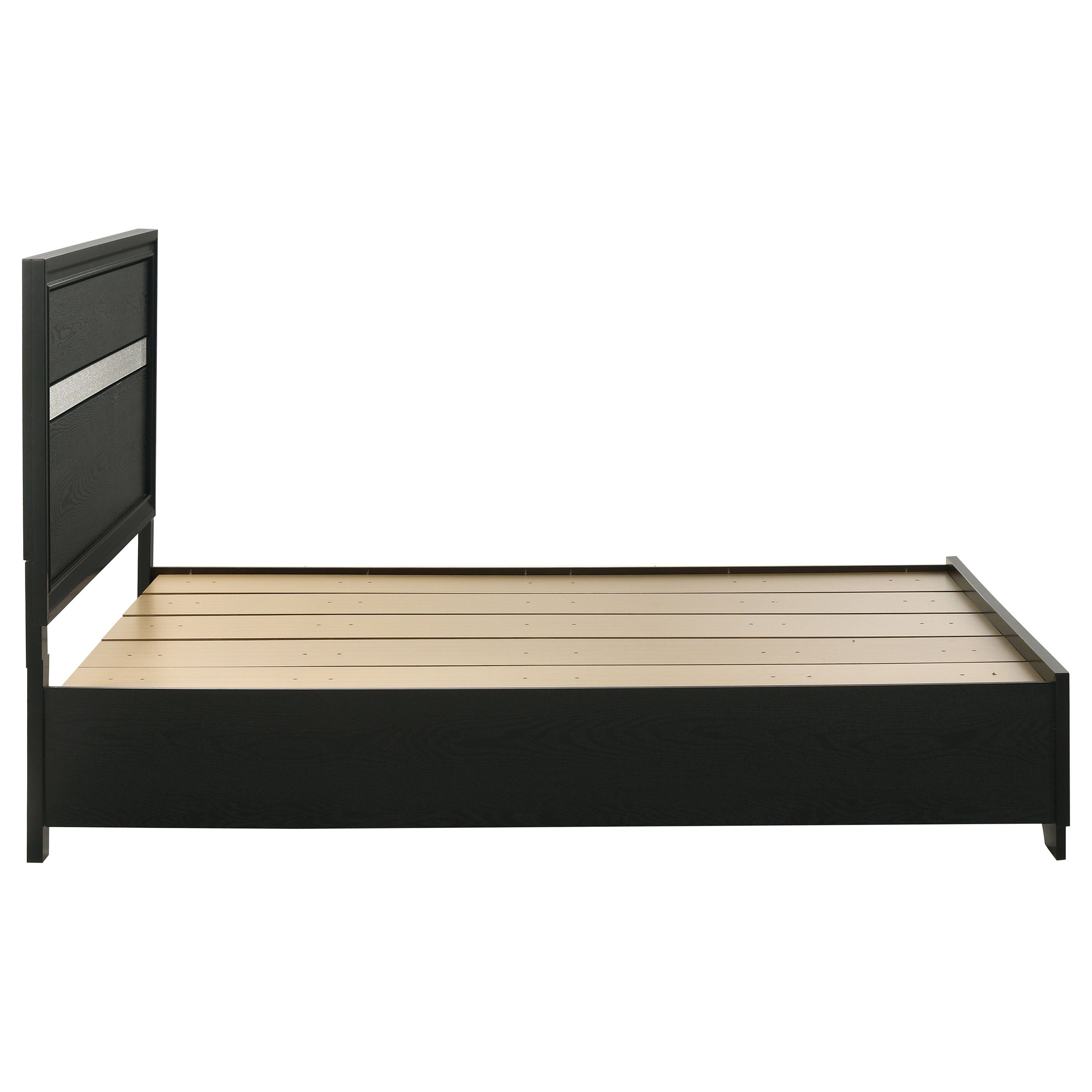 Miranda 51-inch Wood Queen Storage Panel Bed Black-CoasterEveryday