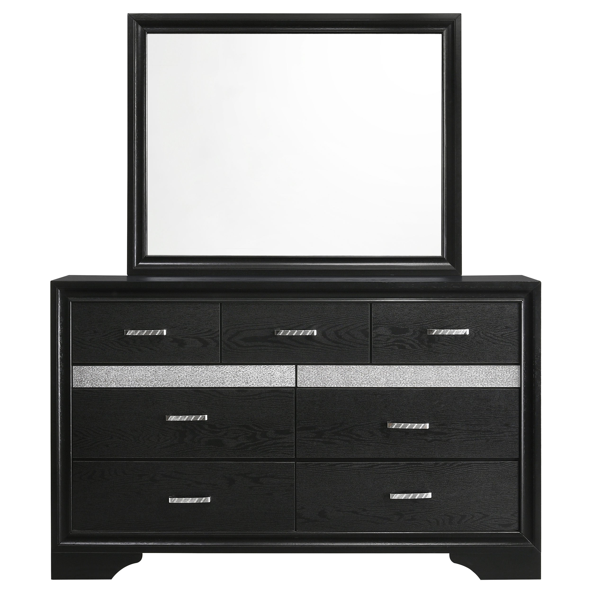 Miranda 7-drawer Dresser with Mirror Black-CoasterEveryday