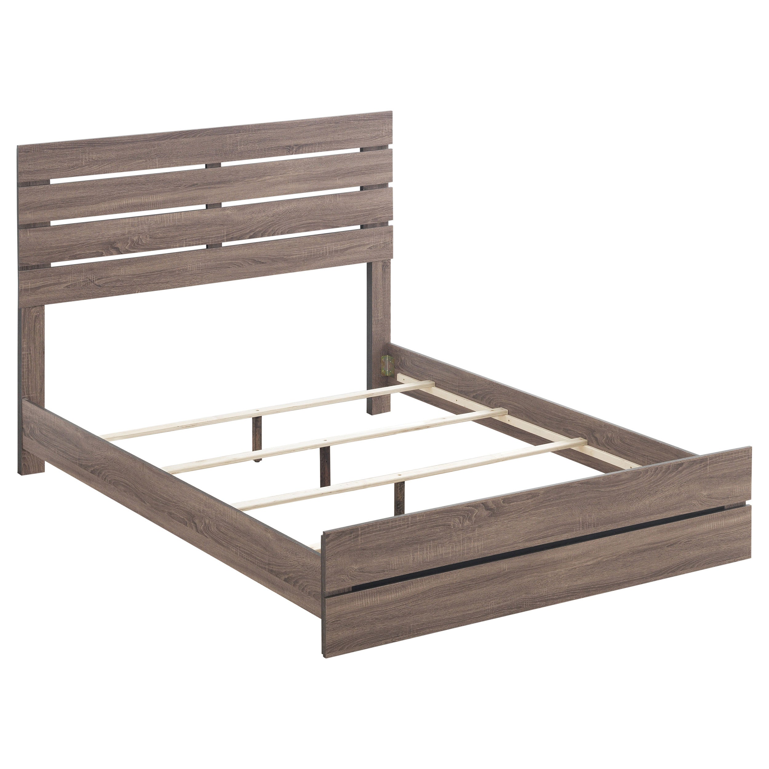 Brantford Wood Queen Panel Bed Barrel Oak-CoasterEveryday