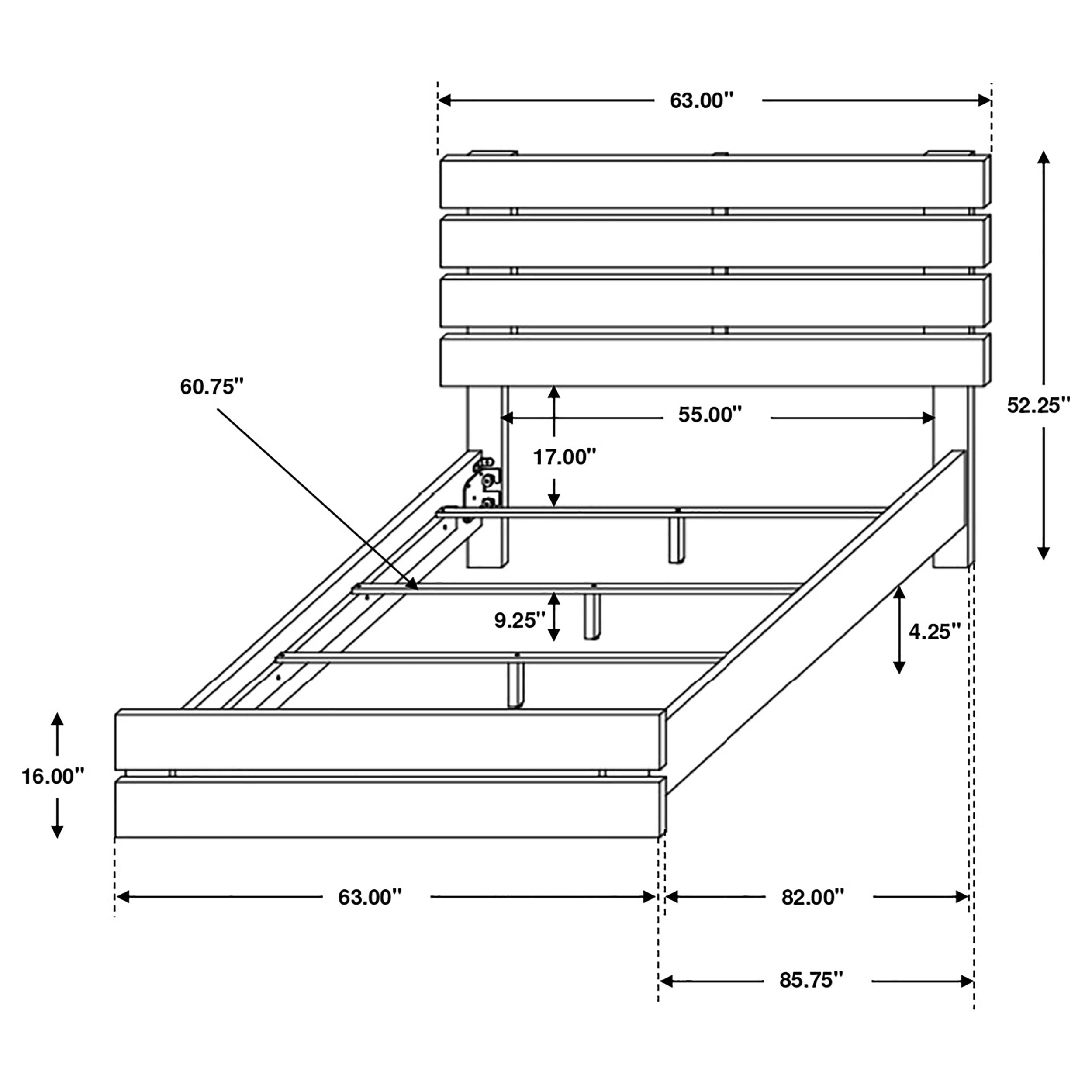 Brantford Wood Queen Panel Bed Barrel Oak-CoasterEveryday