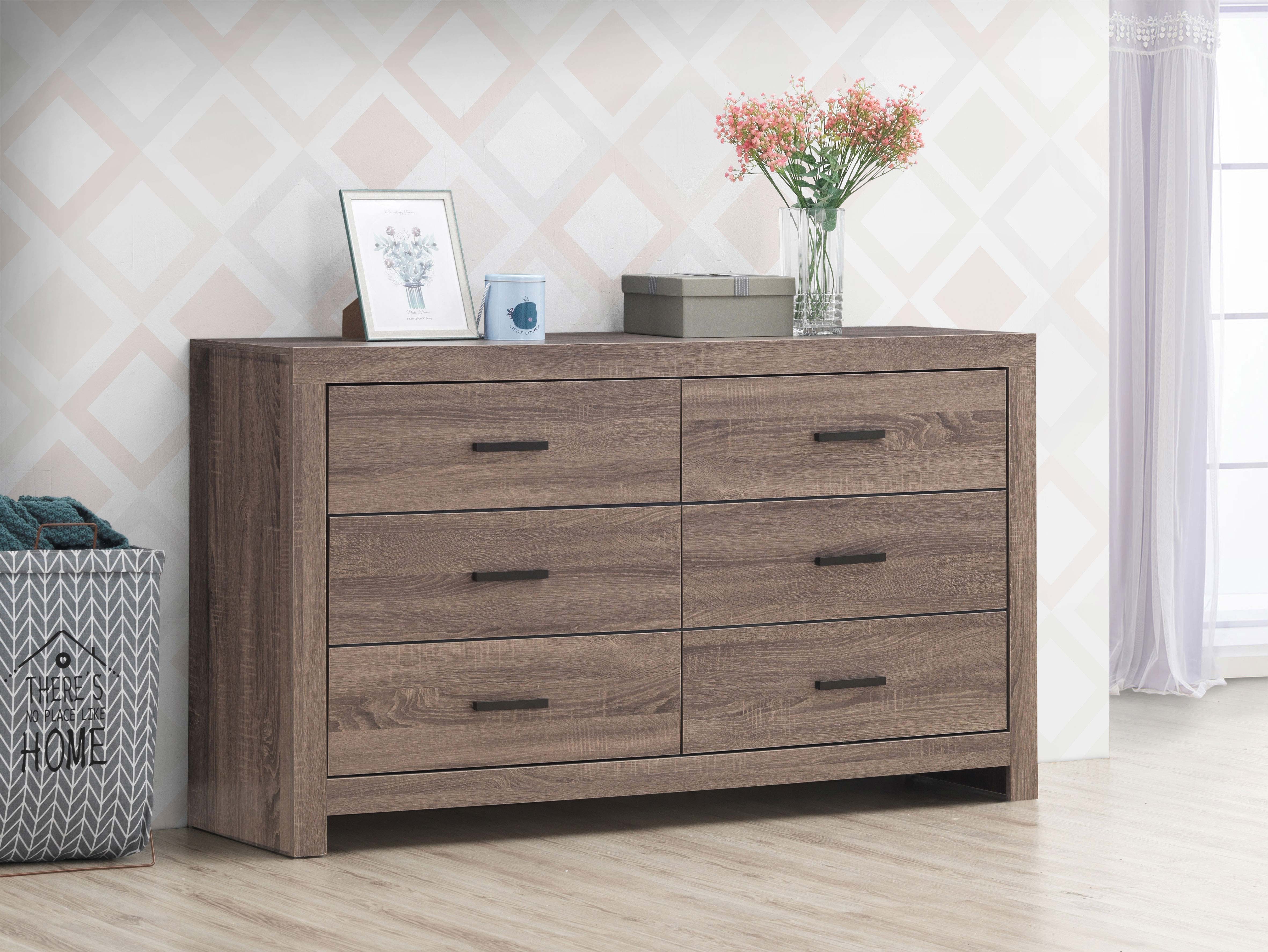 Brantford 6-drawer Dresser Barrel Oak-CoasterEveryday