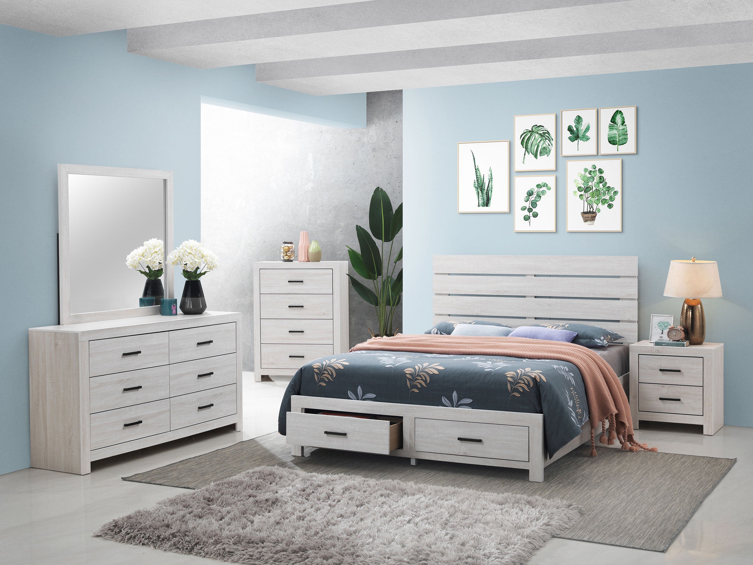 Brantford 2-drawer Nightstand Coastal White-CoasterEveryday